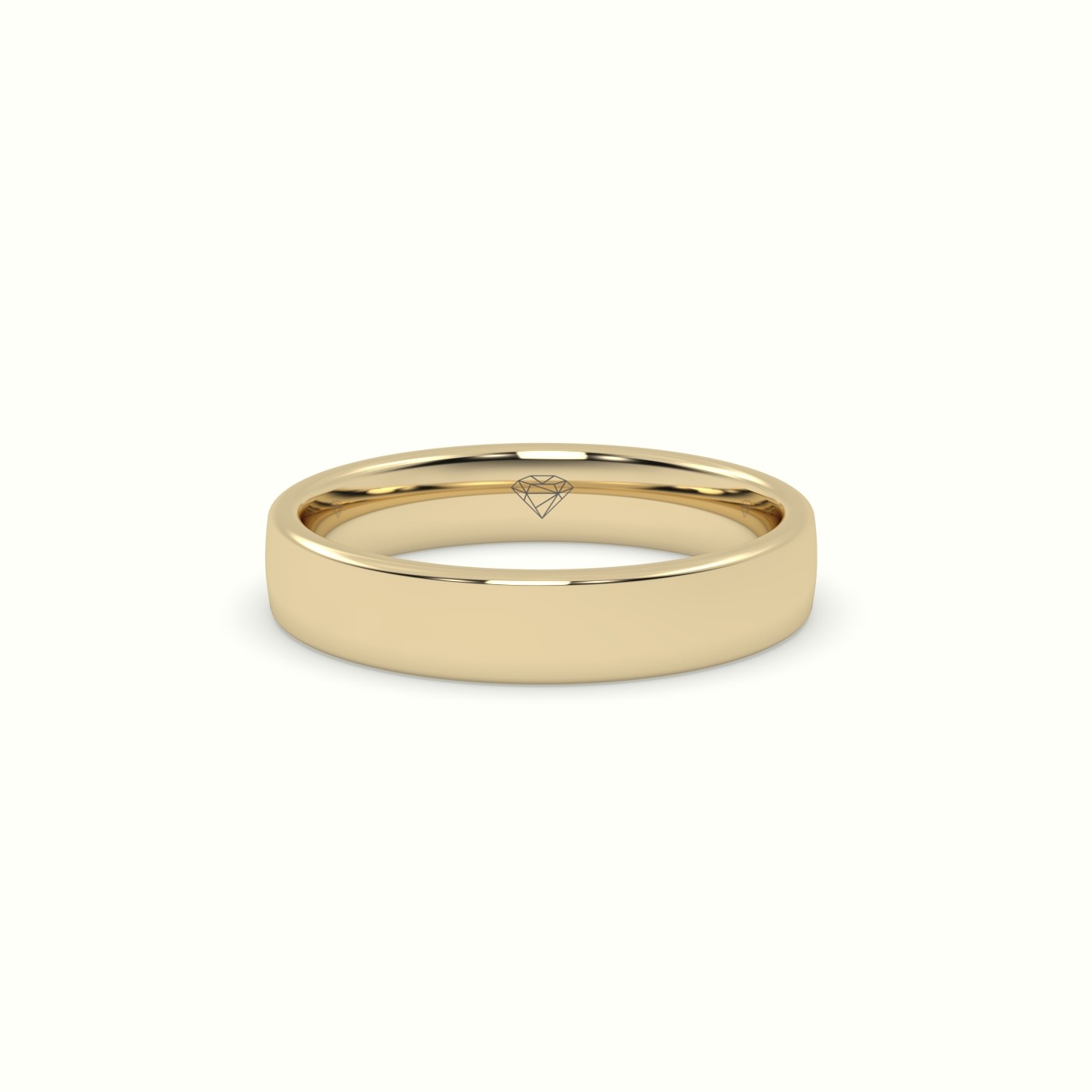18k yellow gold comfort fit classic "her" wedding band