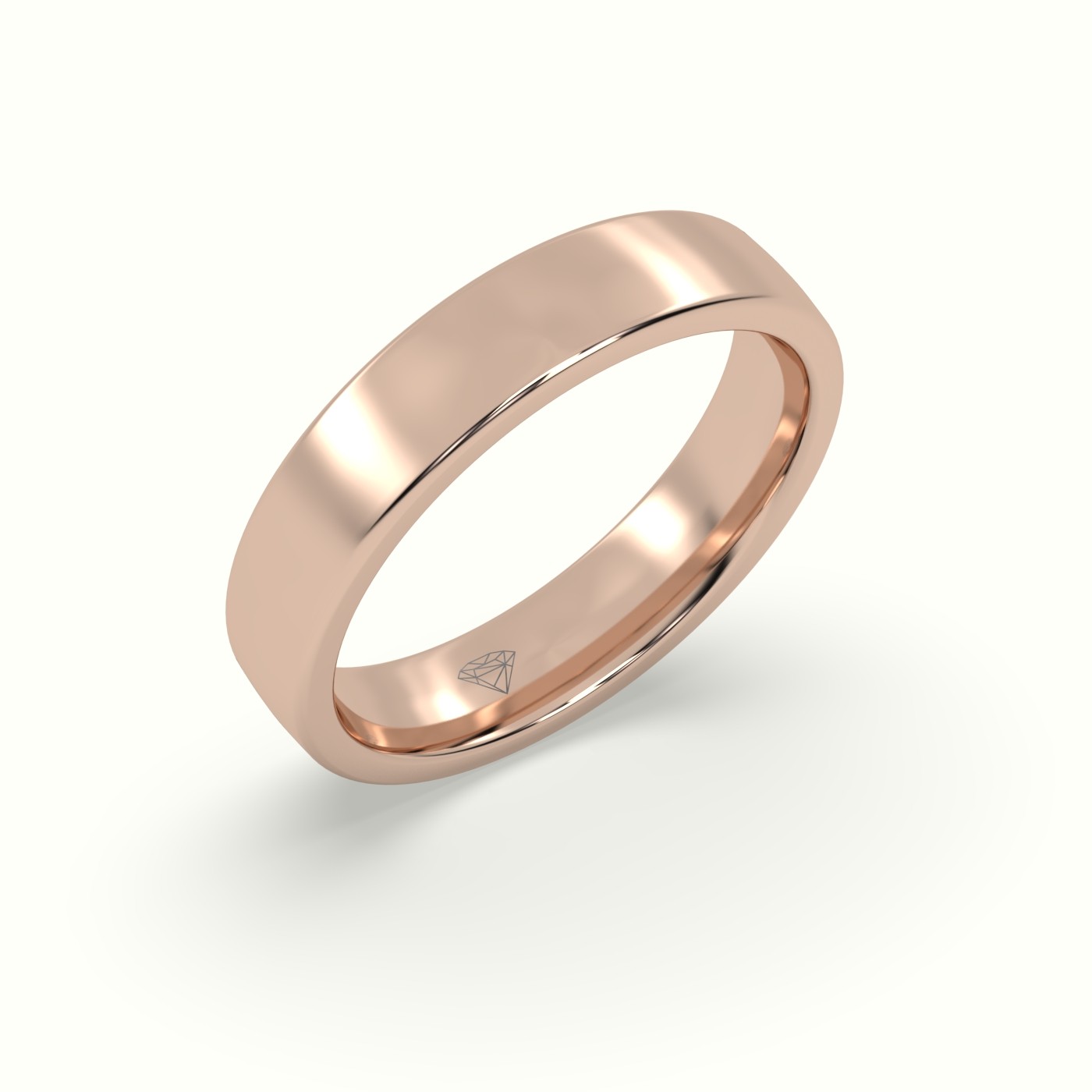 18k rose gold comfort fit classic "her" wedding band Photos & images