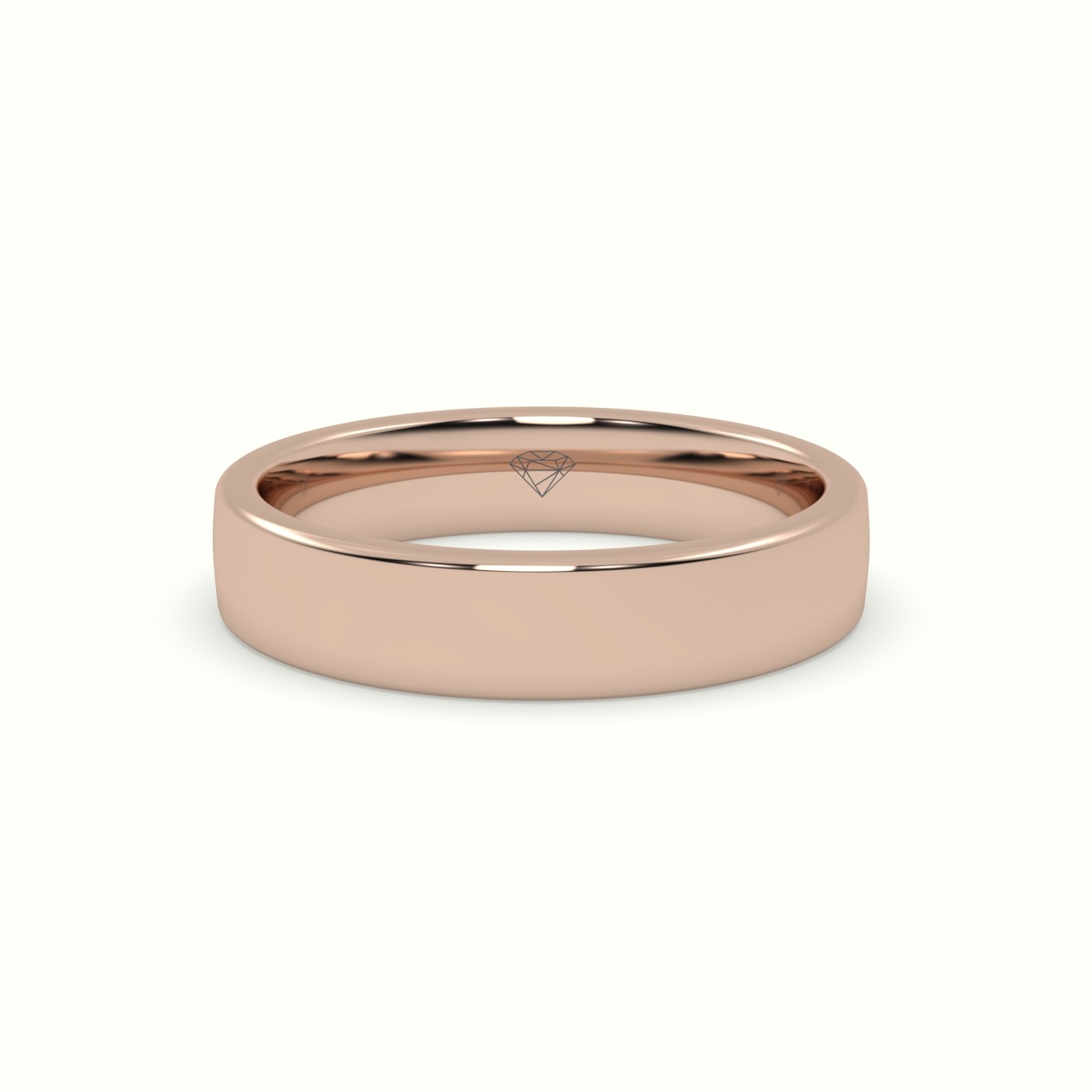 18k rose gold comfort fit classic "her" wedding band