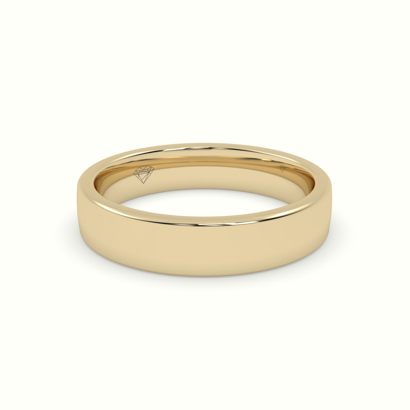 18k yellow gold comfort fit classic "her" wedding band Photos & images