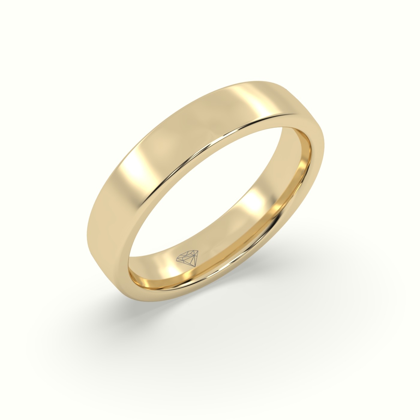 18k yellow gold comfort fit classic "her" wedding band Photos & images