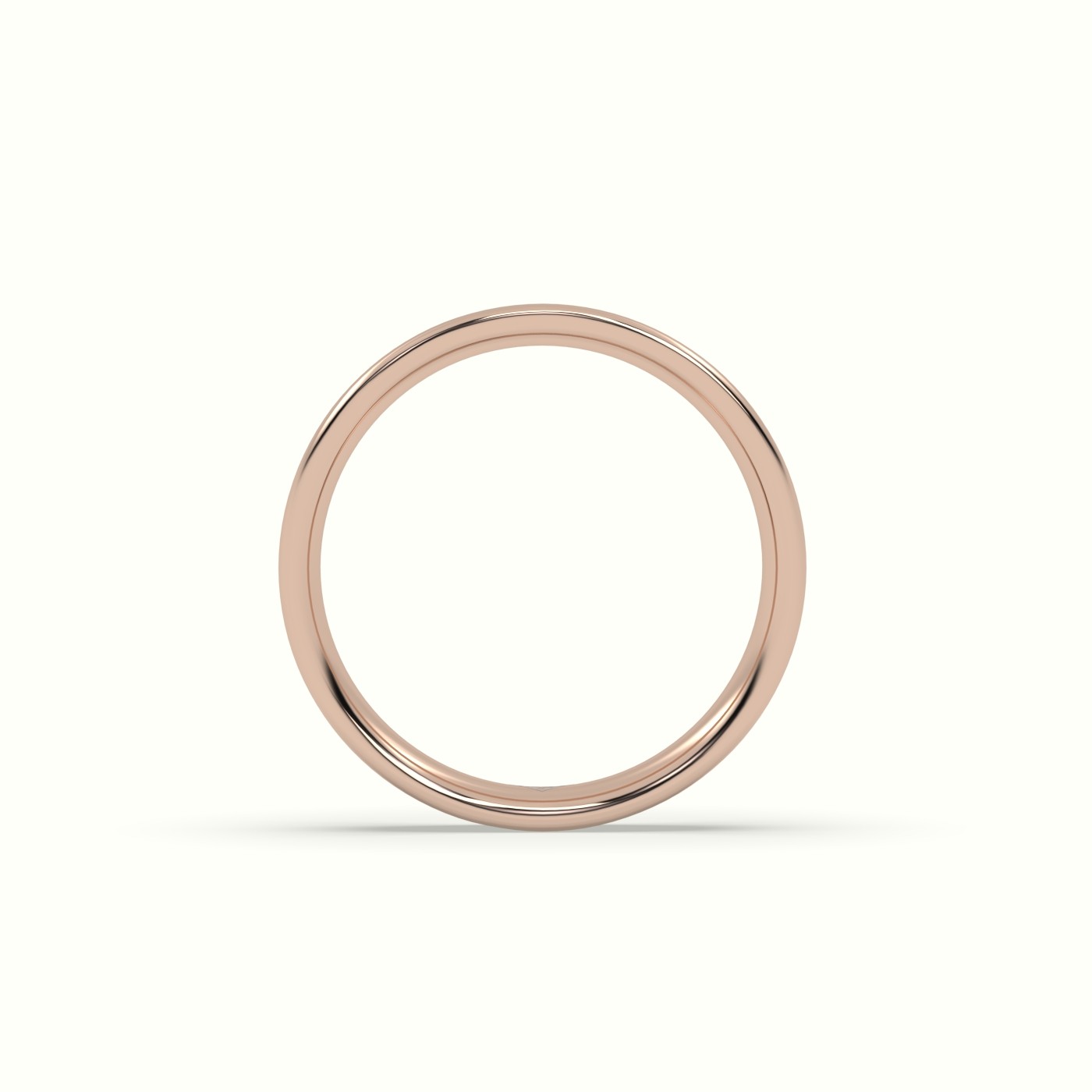 18k rose gold time honoured heavy weight  flat d court women's  wedding band Photos & images