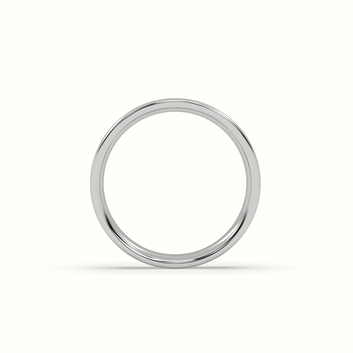 18k white gold time honoured heavy weight  flat d court women's wedding band Photos & images
