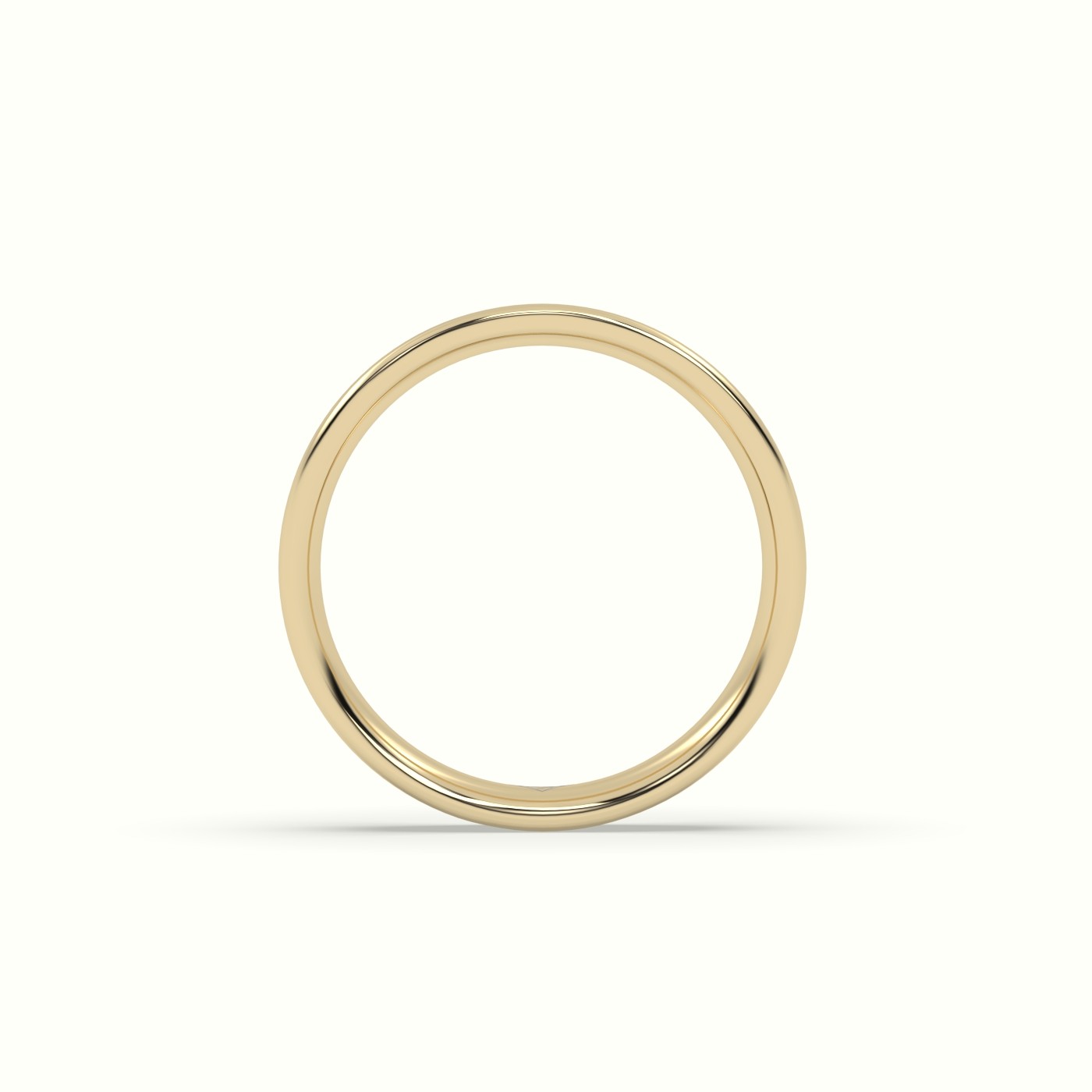 18k yellow gold time honoured heavy weight  flat d court women's wedding band Photos & images