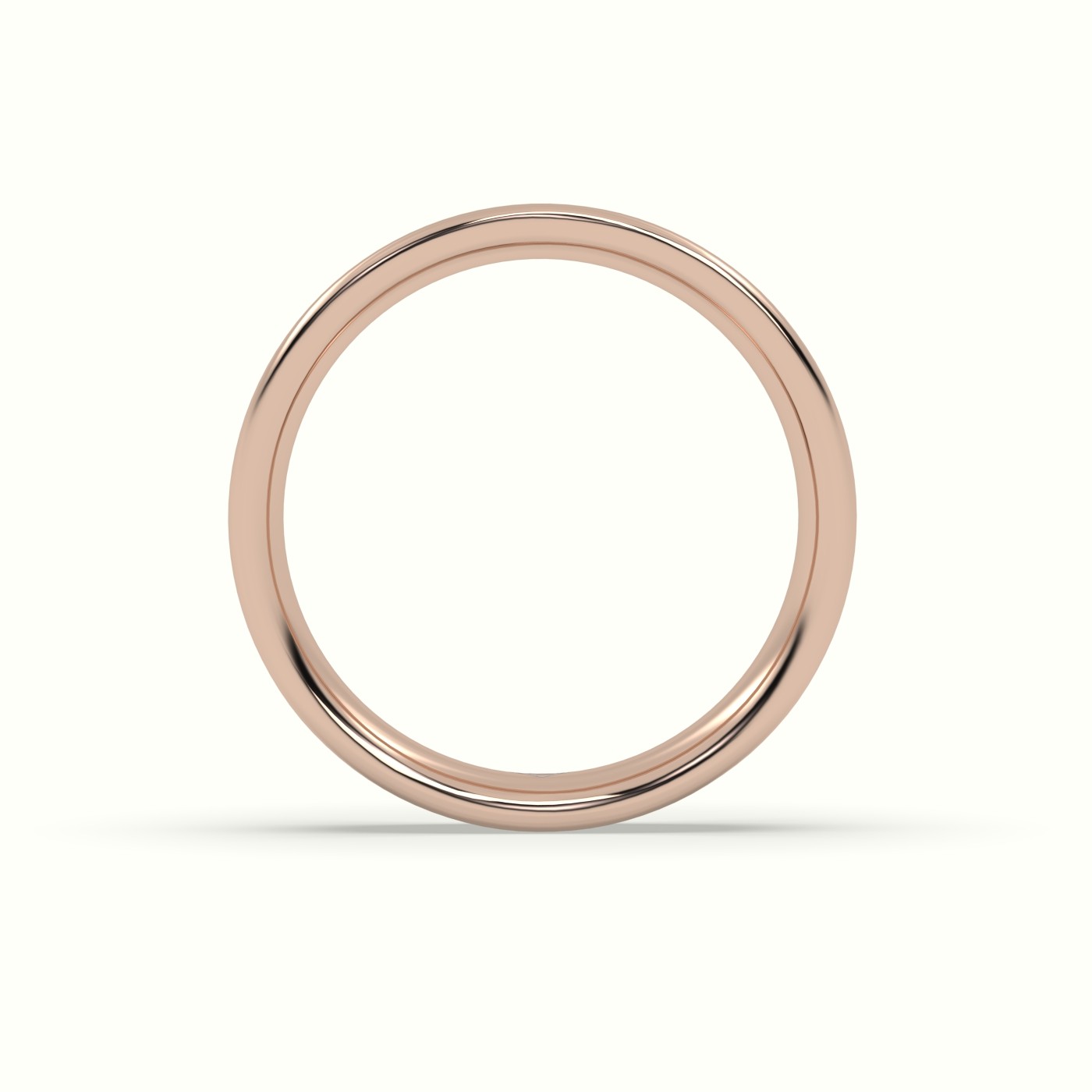 18k rose gold time honoured heavy weight  flat d court women's  wedding band Photos & images