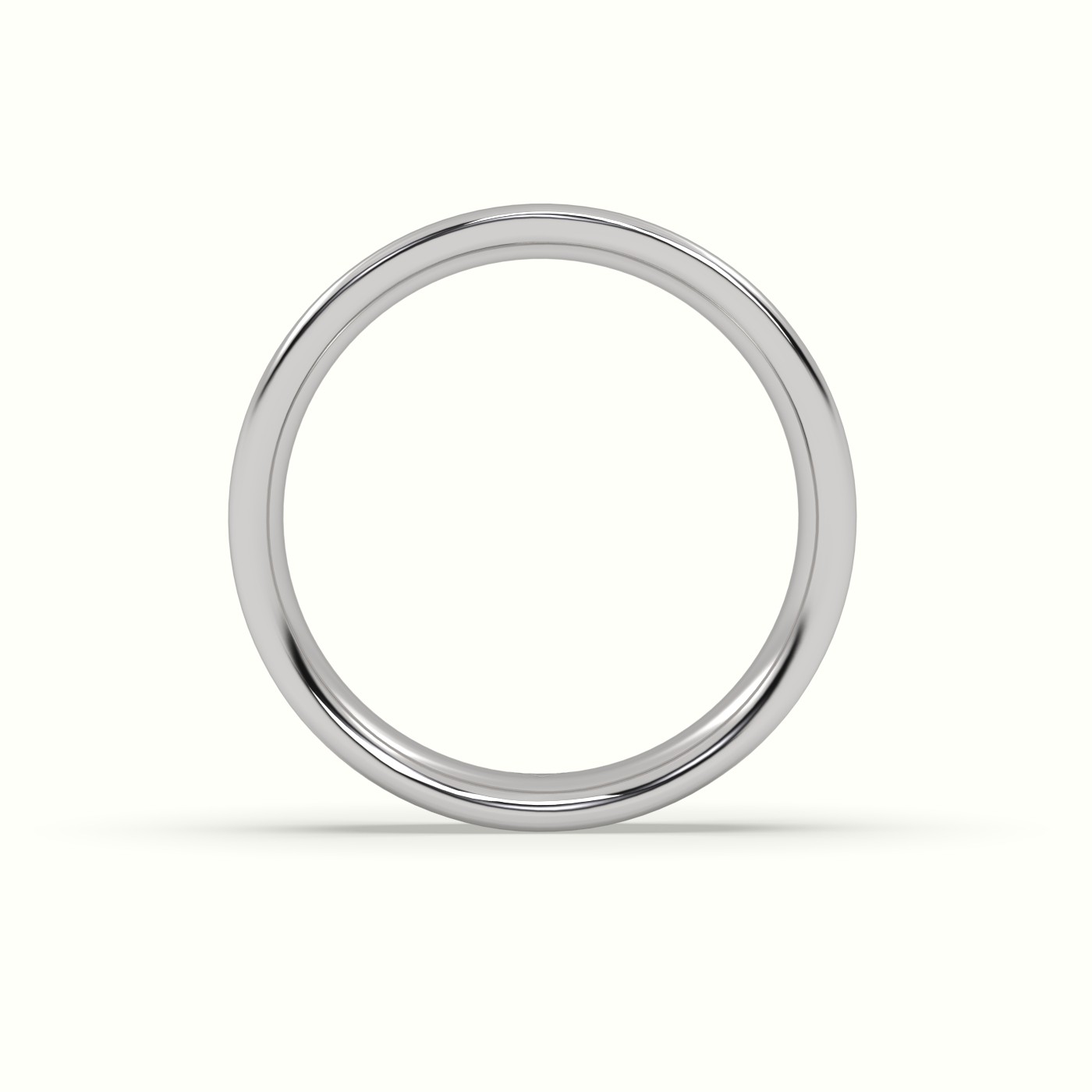 18k white gold time honoured heavy weight  flat d court women's wedding band Photos & images