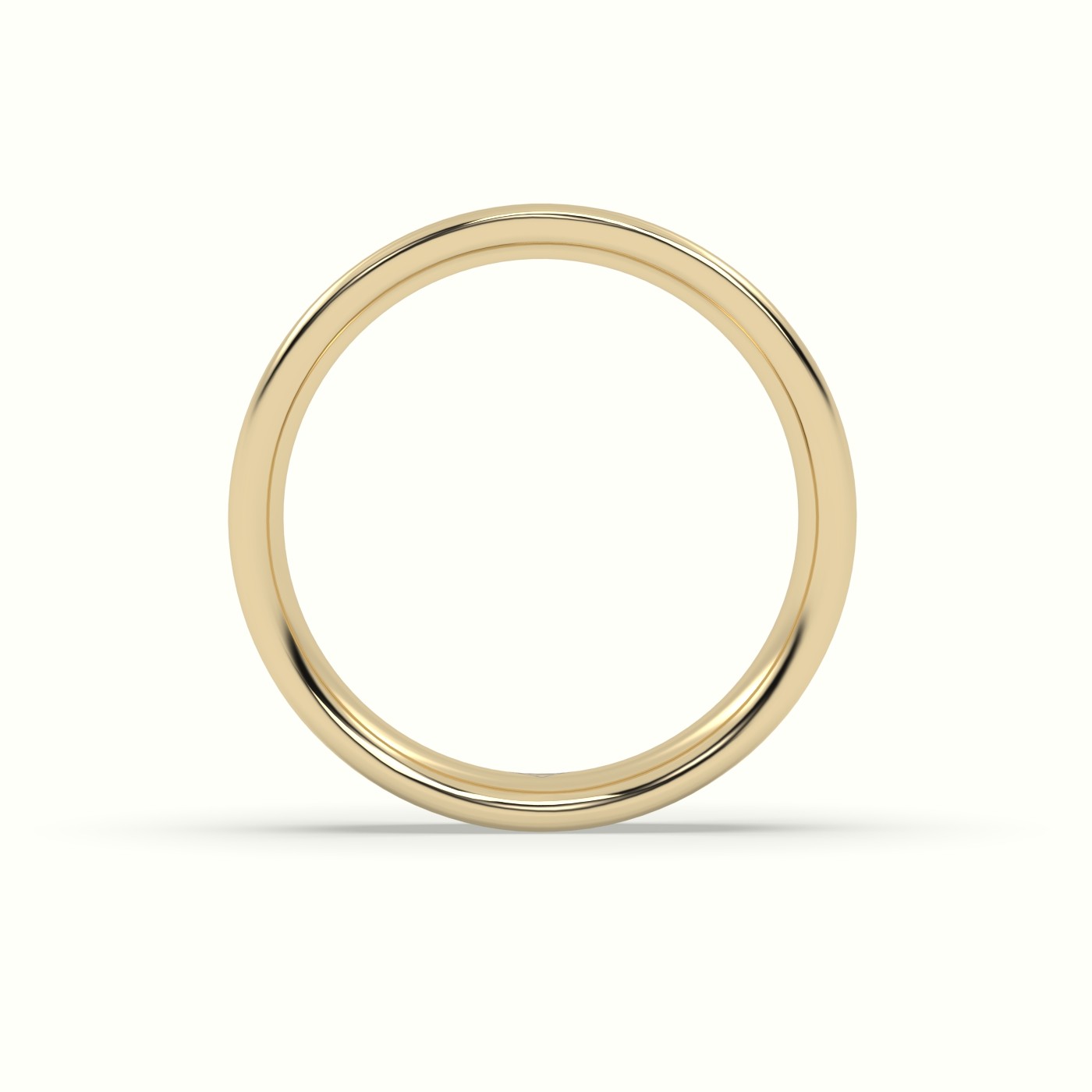 18k yellow gold time honoured heavy weight  flat d court women's wedding band Photos & images