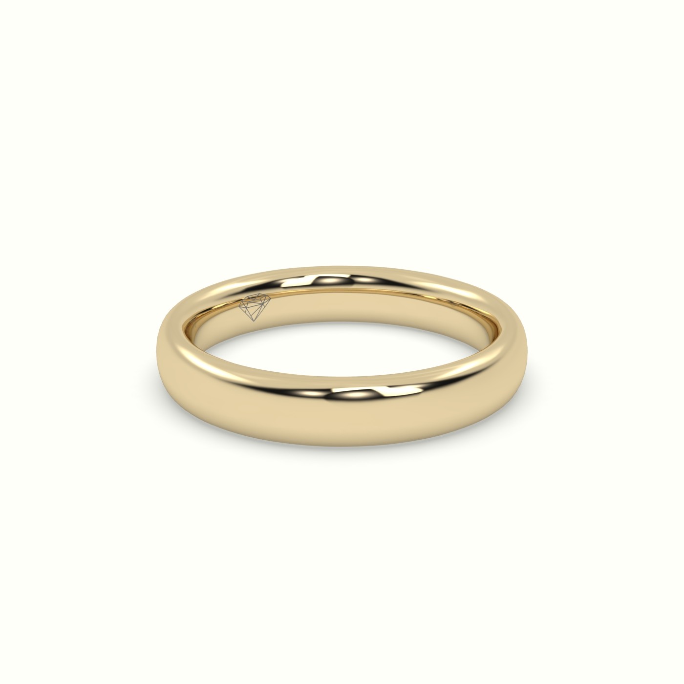 18k yellow gold time honoured heavy weight  flat d court women's wedding band Photos & images