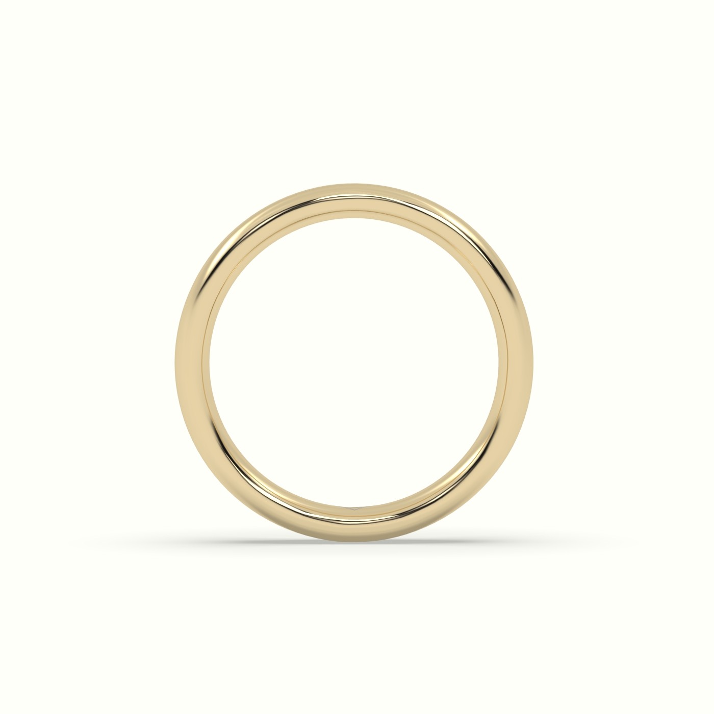 18k yellow gold time honoured heavy weight  flat d court women's wedding band Photos & images