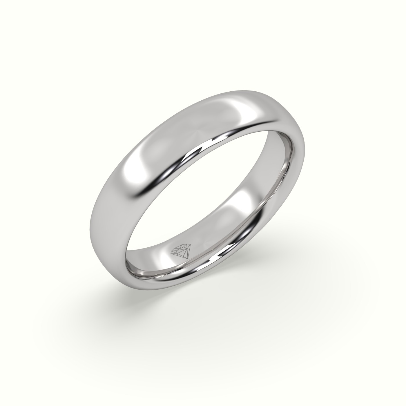 18k white gold classic wedding band Photos & images