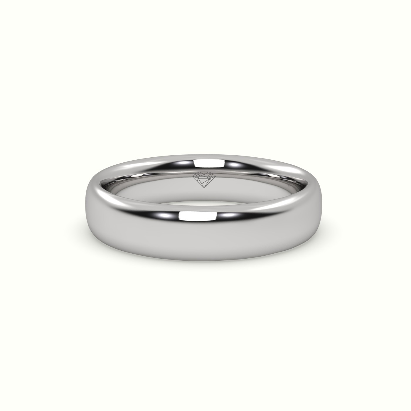 18k white gold classic wedding band