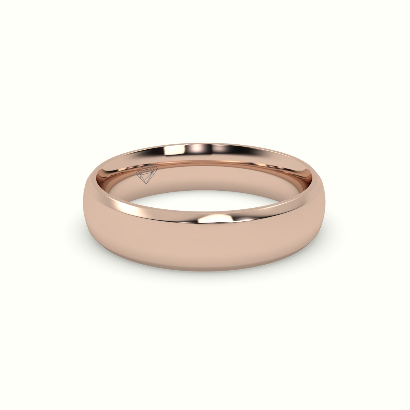 18k rose gold modern court wedding band Photos & images