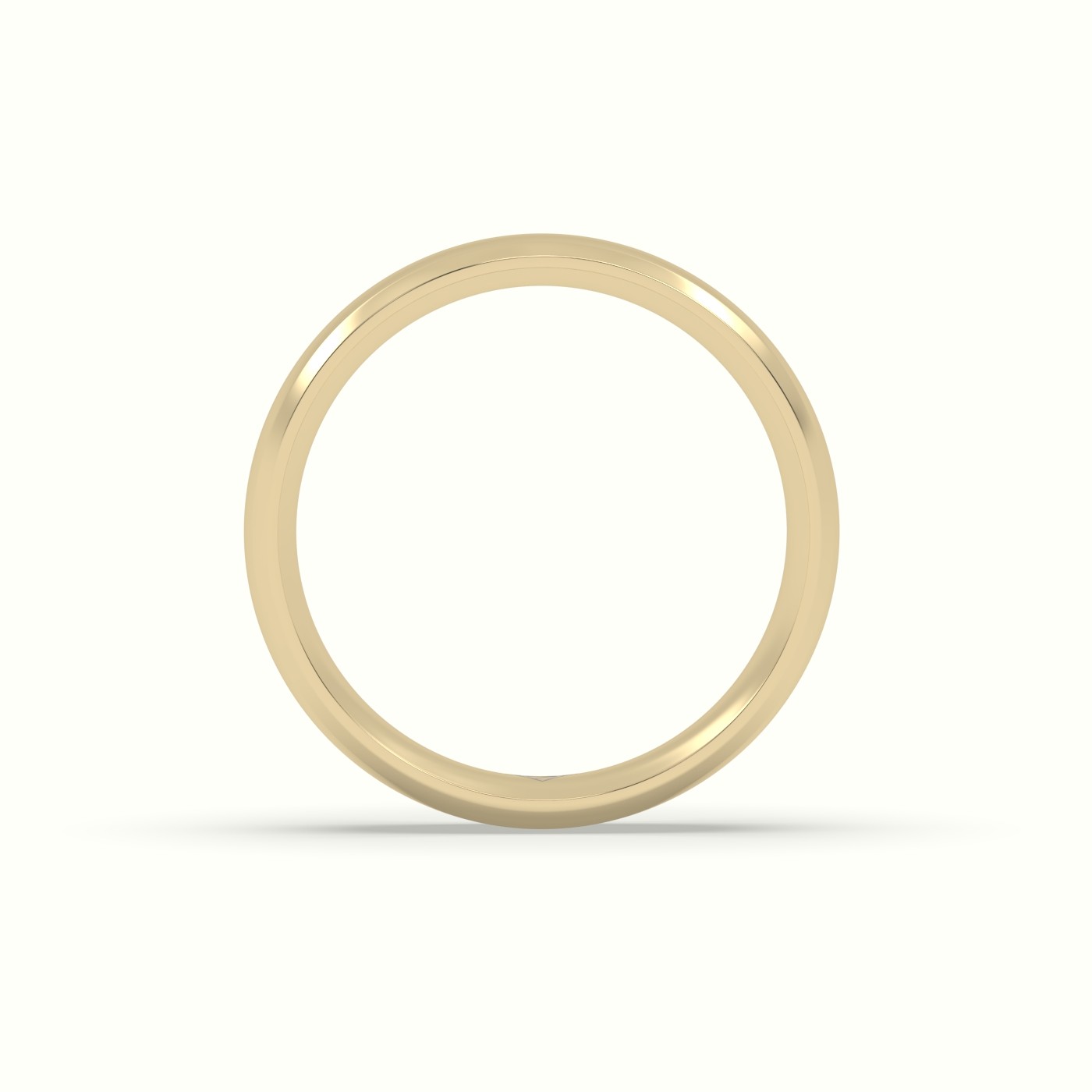 18k yellow gold modern court wedding band Photos & images