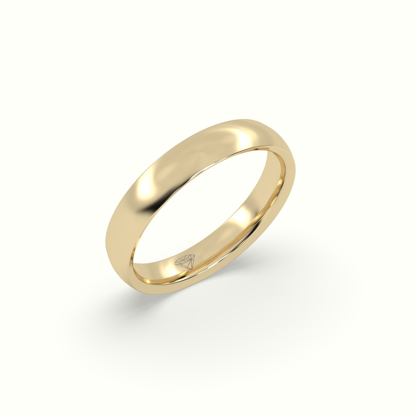 18k yellow gold concave women's wedding rings Photos & images