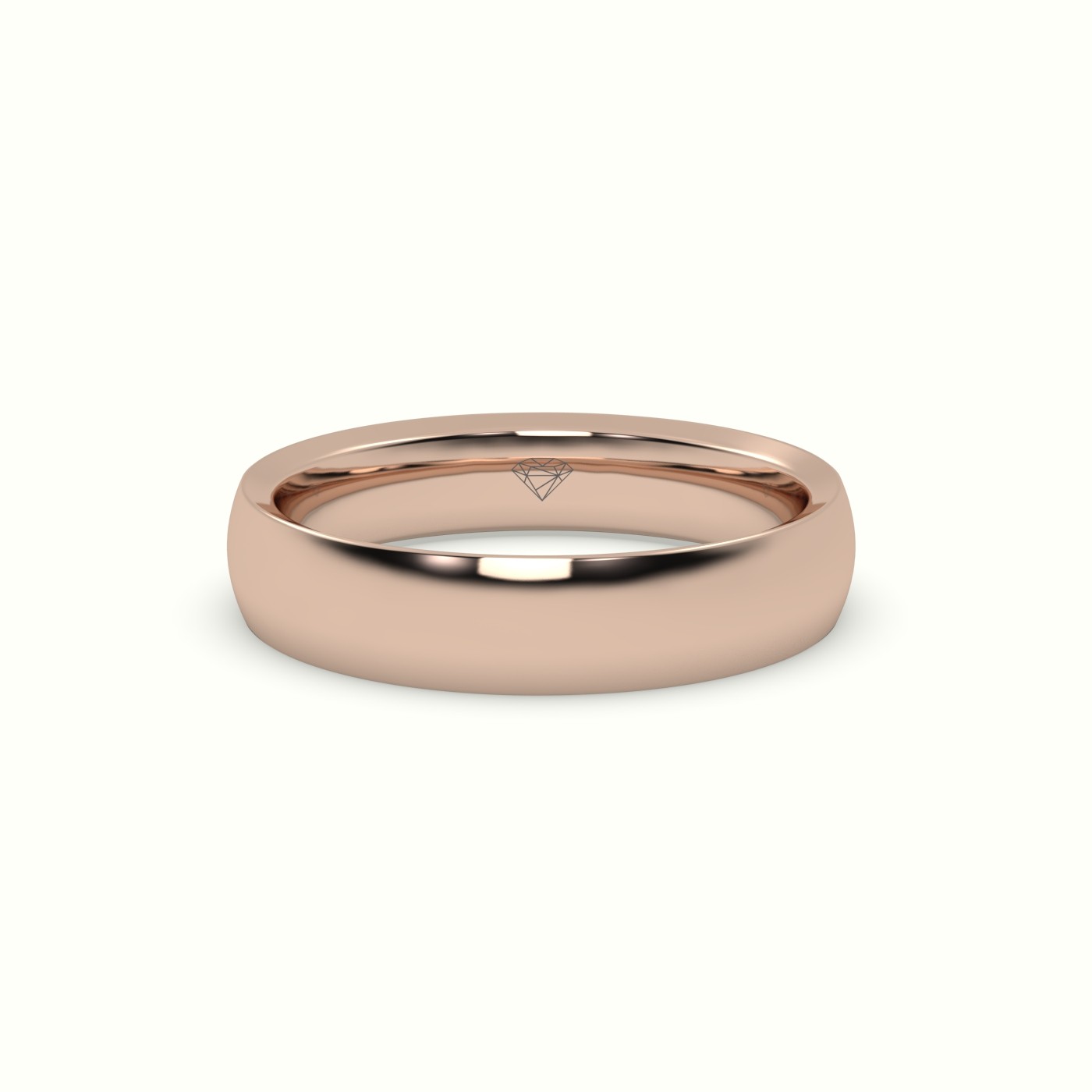 18k rose gold stunning concave women's wedding rings