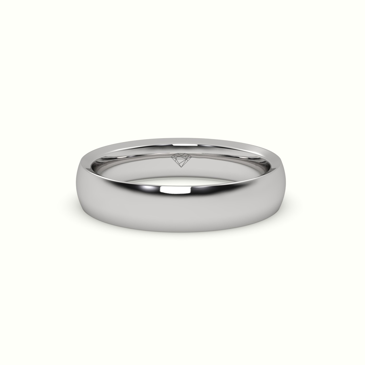 18k white gold concave women's wedding rings