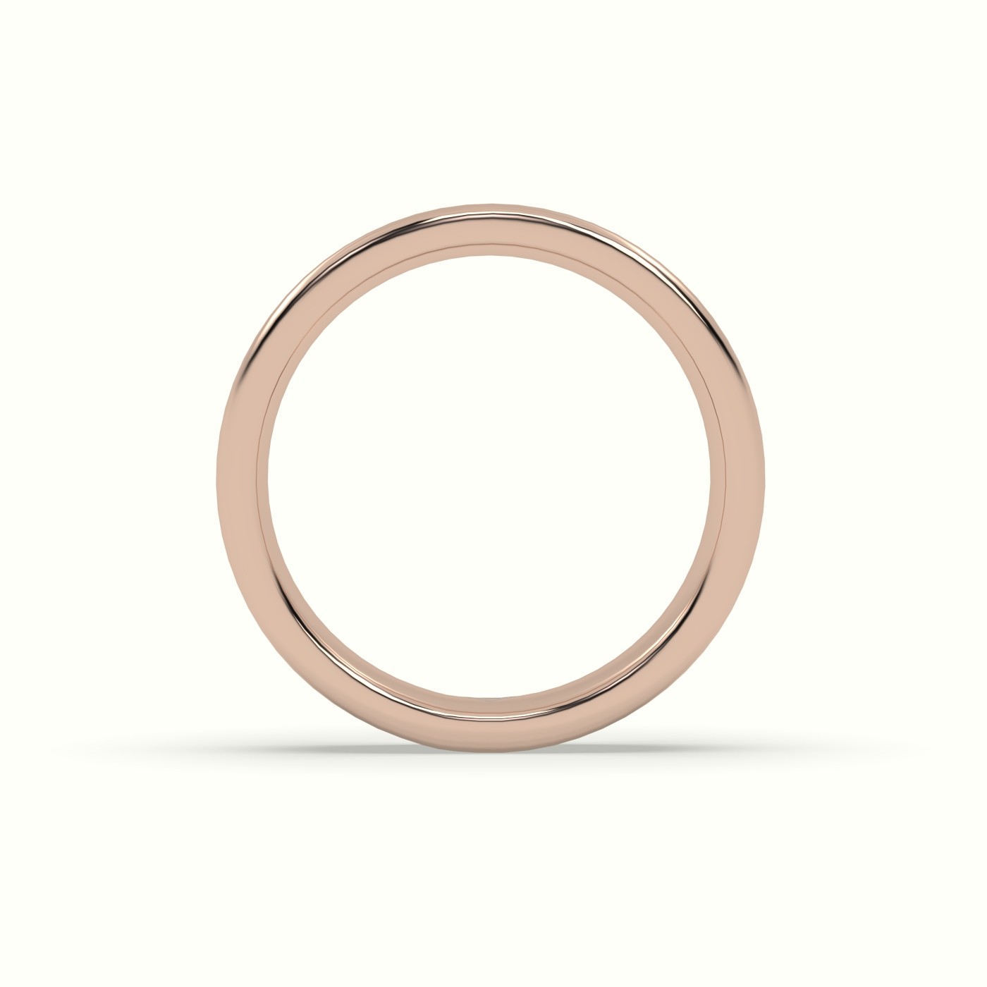 18k rose gold d shape court profile women's wedding band Photos & images