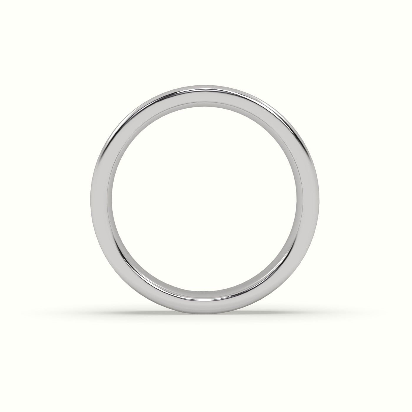 18k white gold d shape court profile women's wedding band Photos & images