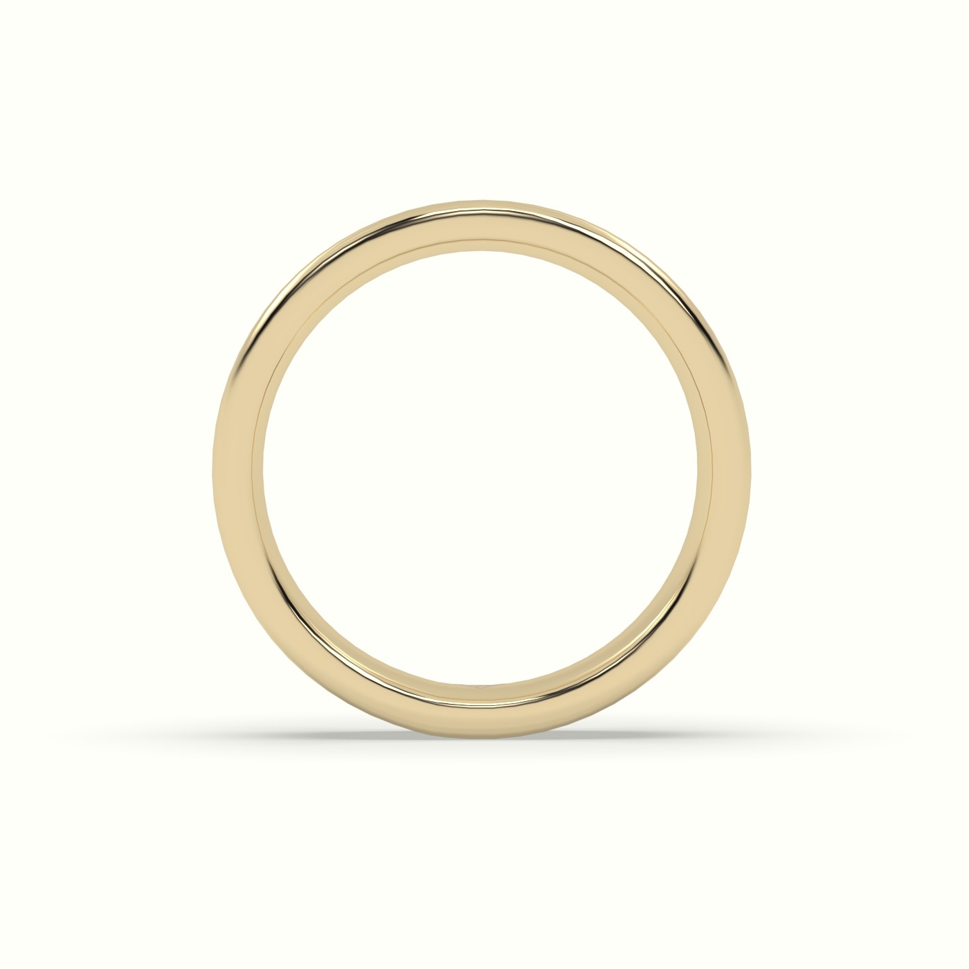 18k yellow gold d shape court profile women's wedding band Photos & images