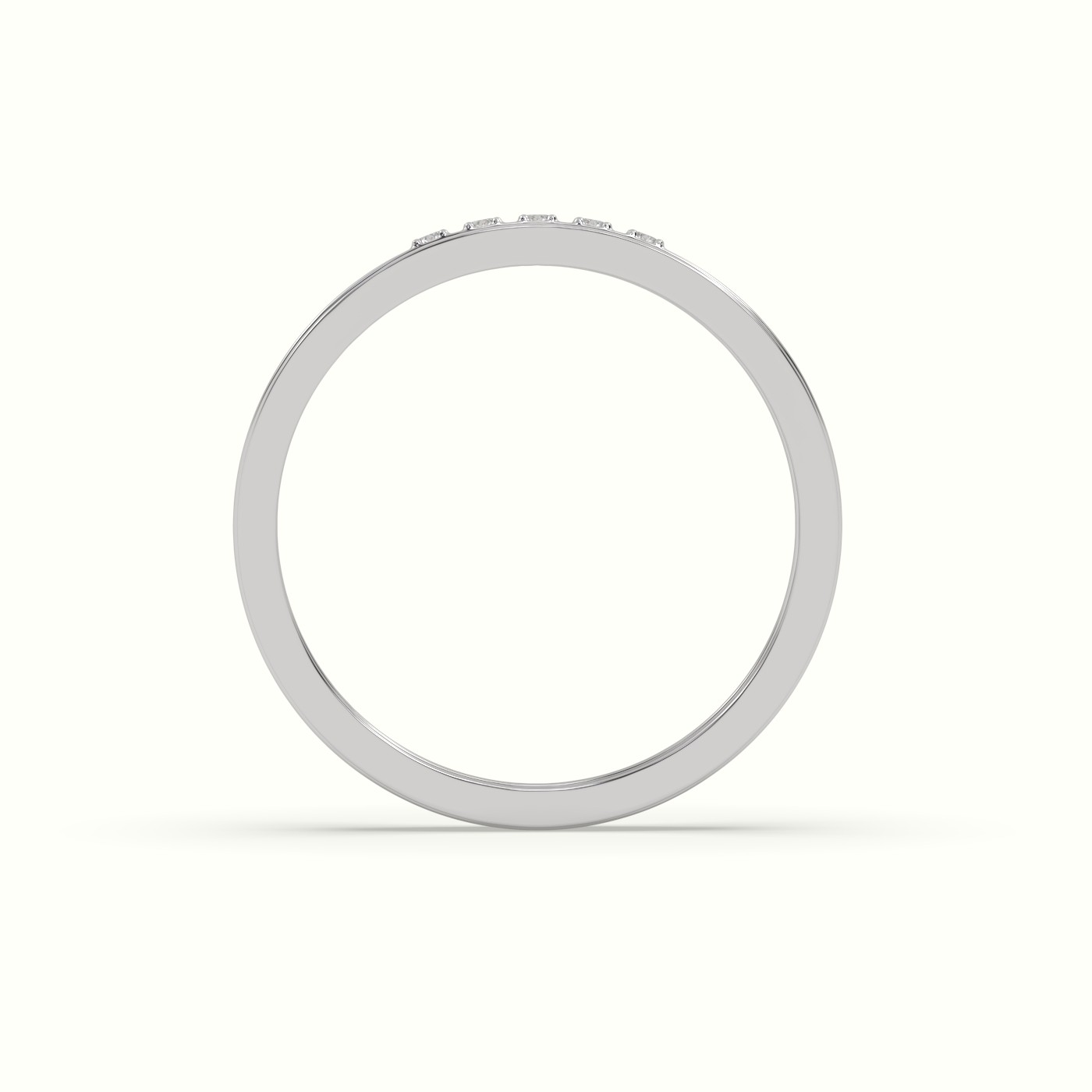 18k white gold 5 gypsy flush set diamond wedding band Photos & images