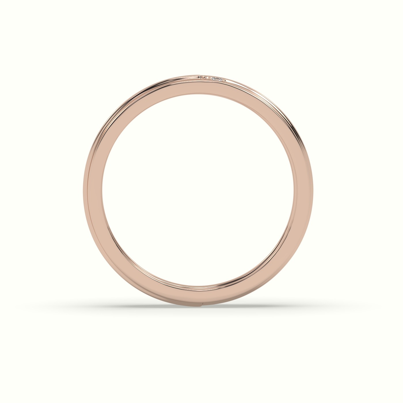 18k rose gold men's carved line diamond wedding band Photos & images