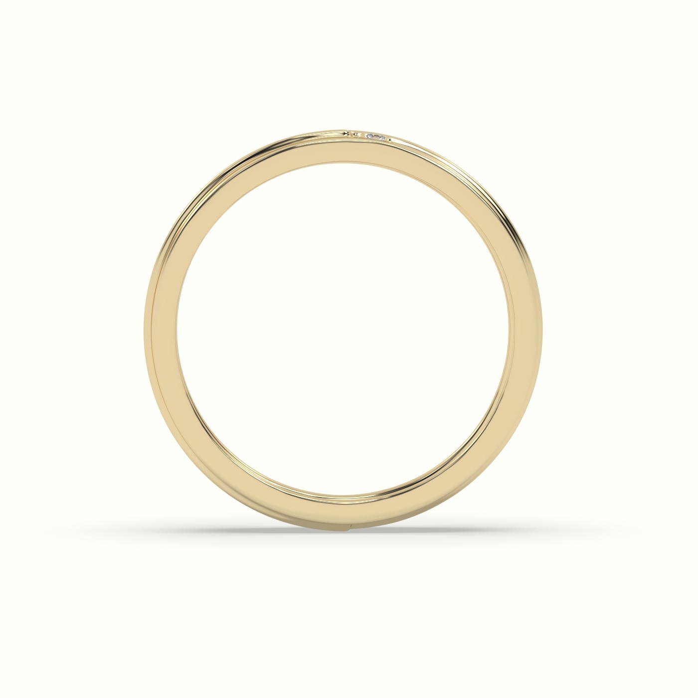 18k yellow gold men's carved line diamond wedding band Photos & images