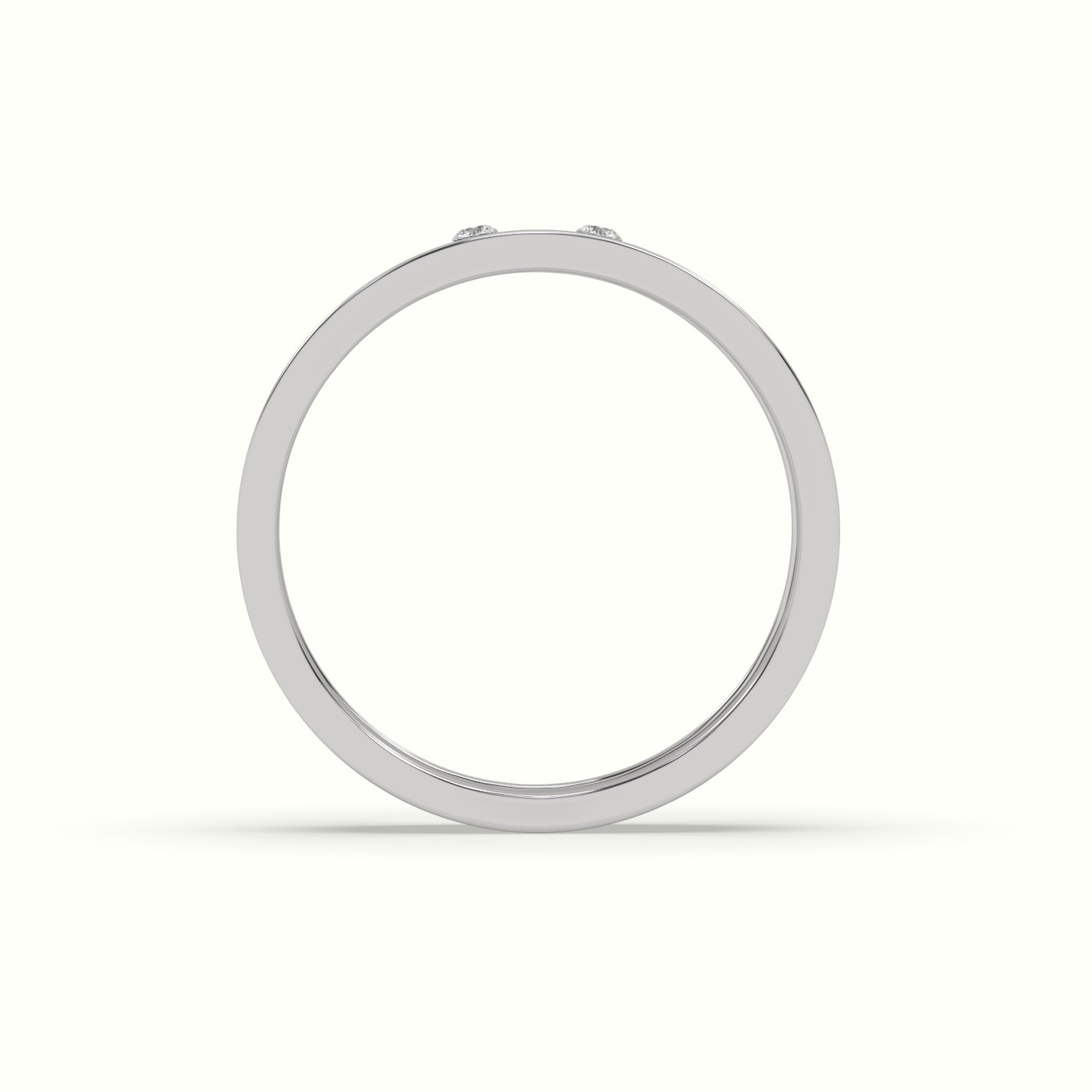 18k white gold flush set diamond wedding band Photos & images