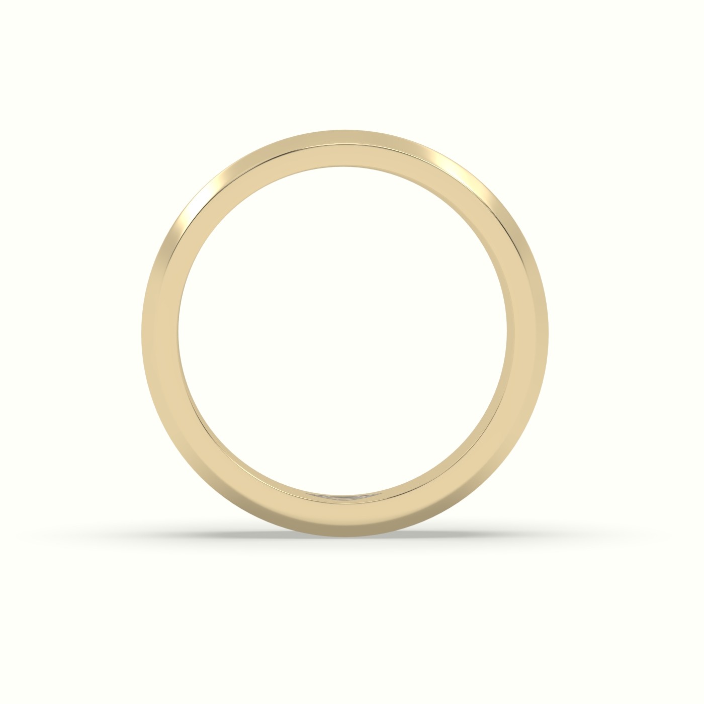 18k yellow gold dual shiny wedding band Photos & images