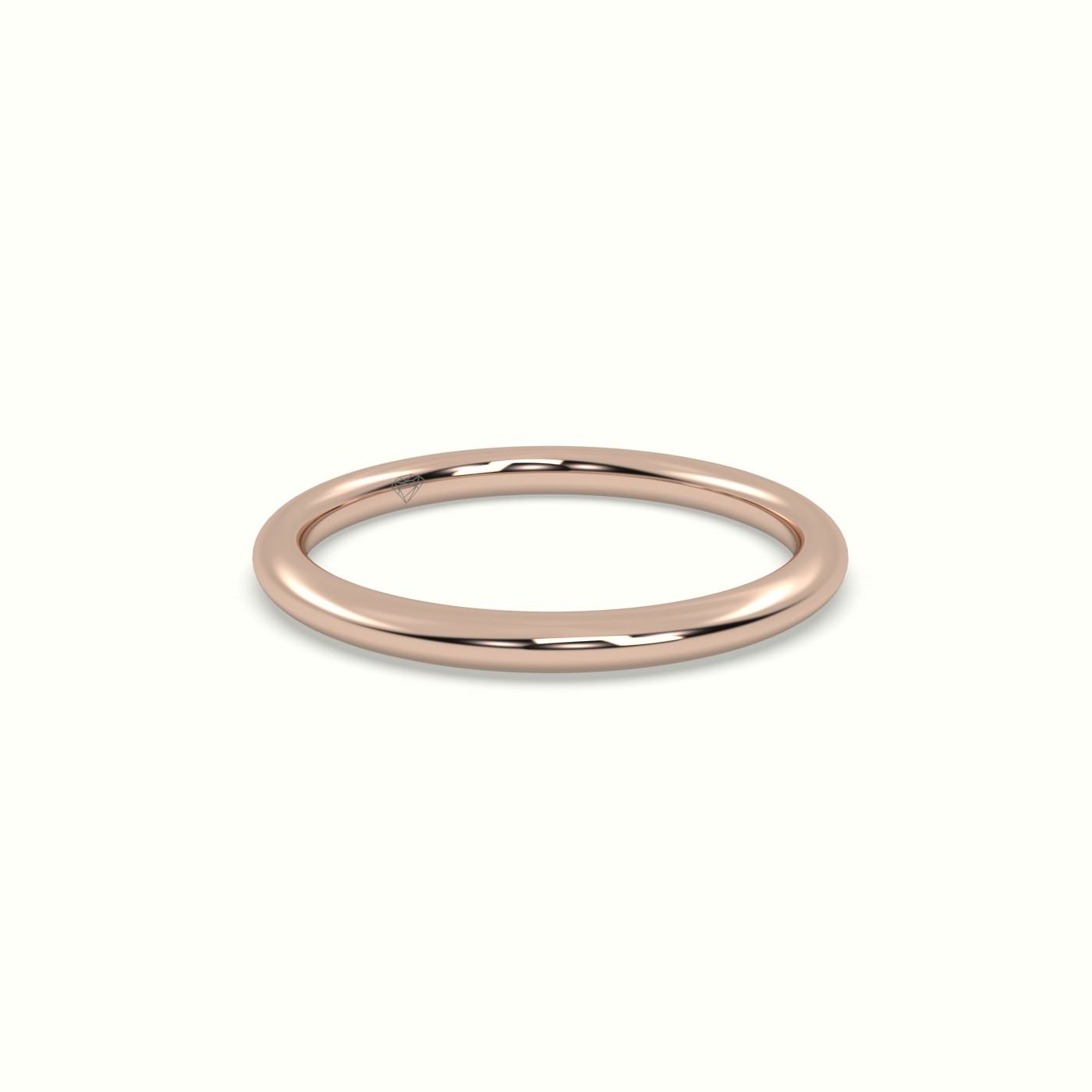 18k rose gold  timeless thin court wedding band Photos & images