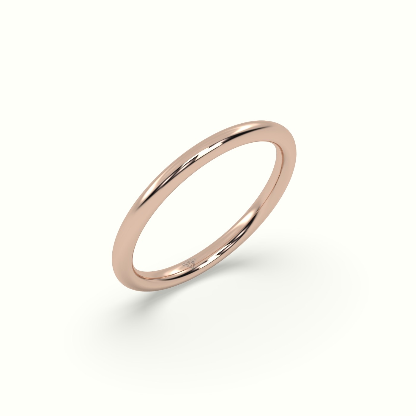 18k rose gold  timeless thin court wedding band Photos & images