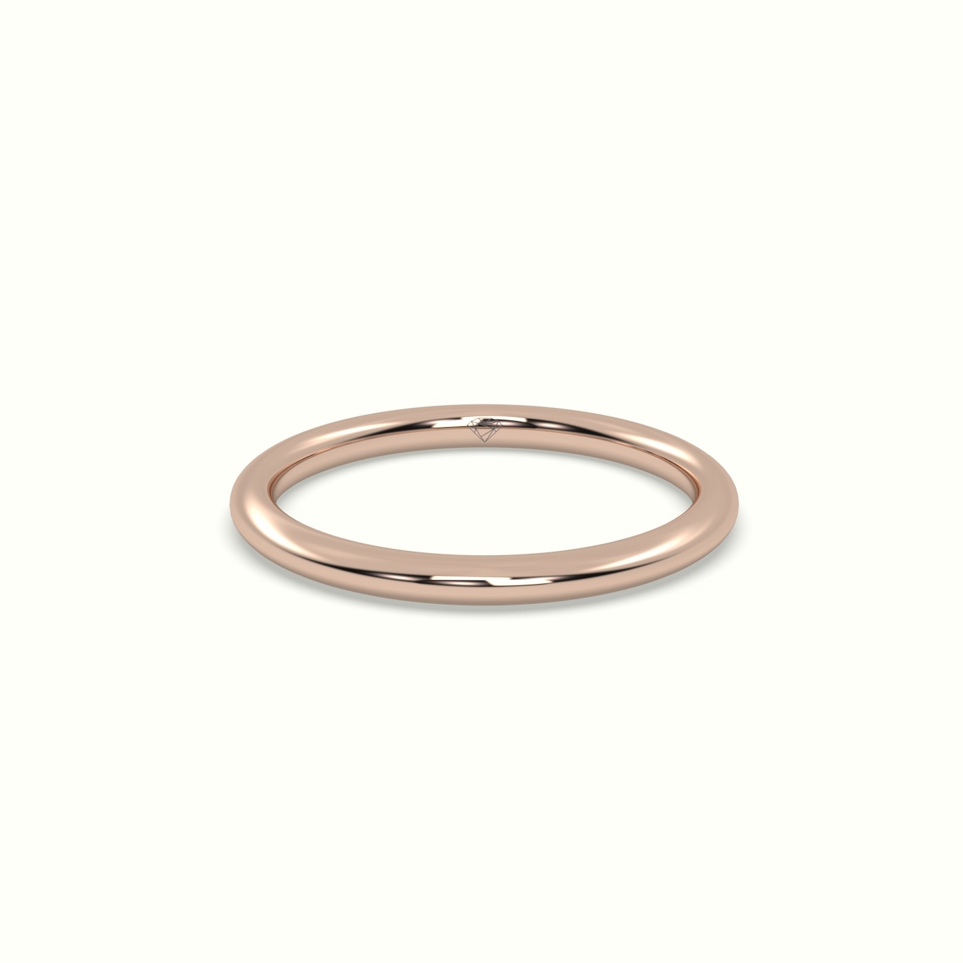 18k rose gold  timeless thin court wedding band