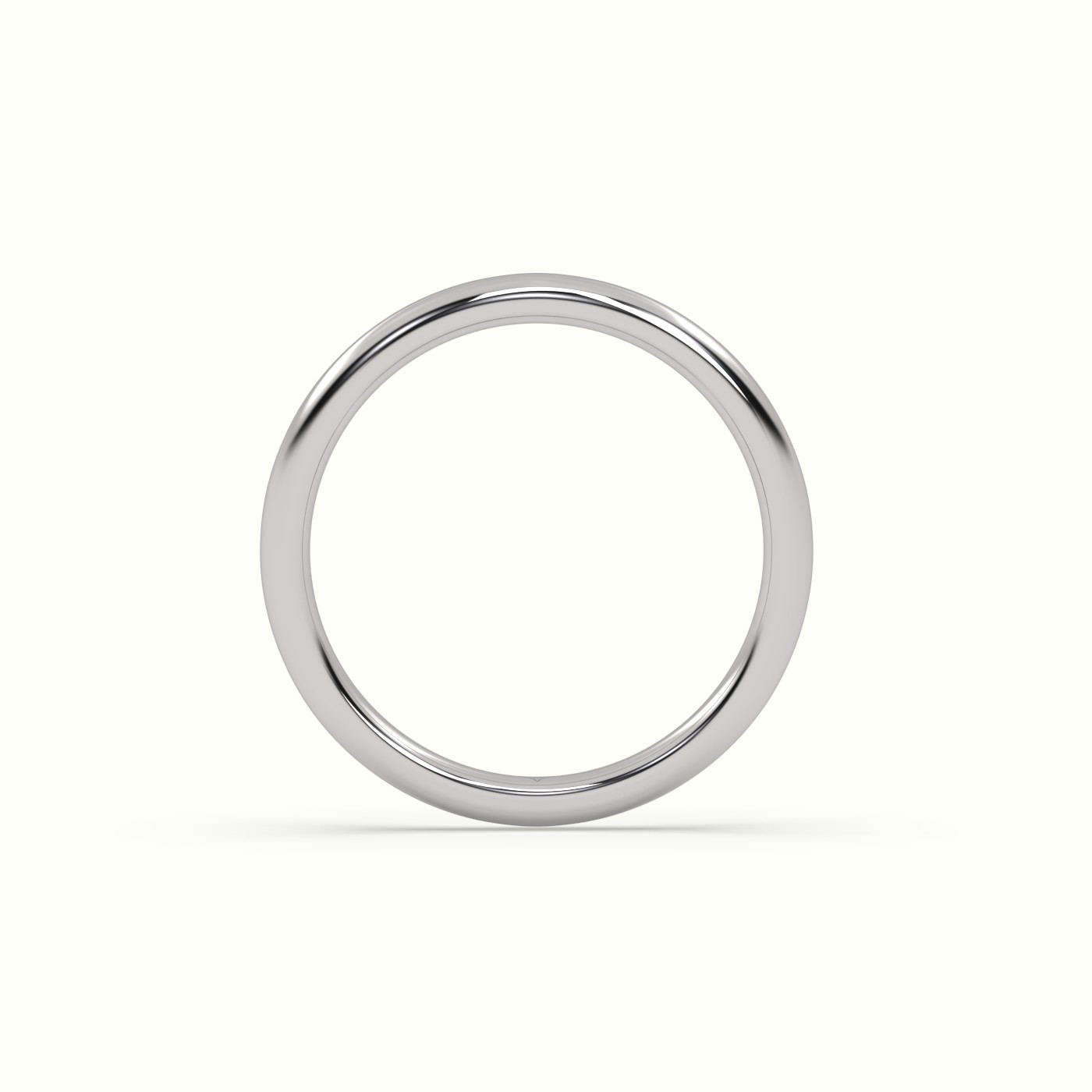 18k white gold  timeless thin court wedding band Photos & images