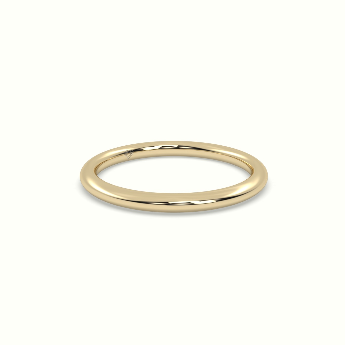 18k yellow gold  timeless thin court wedding band Photos & images