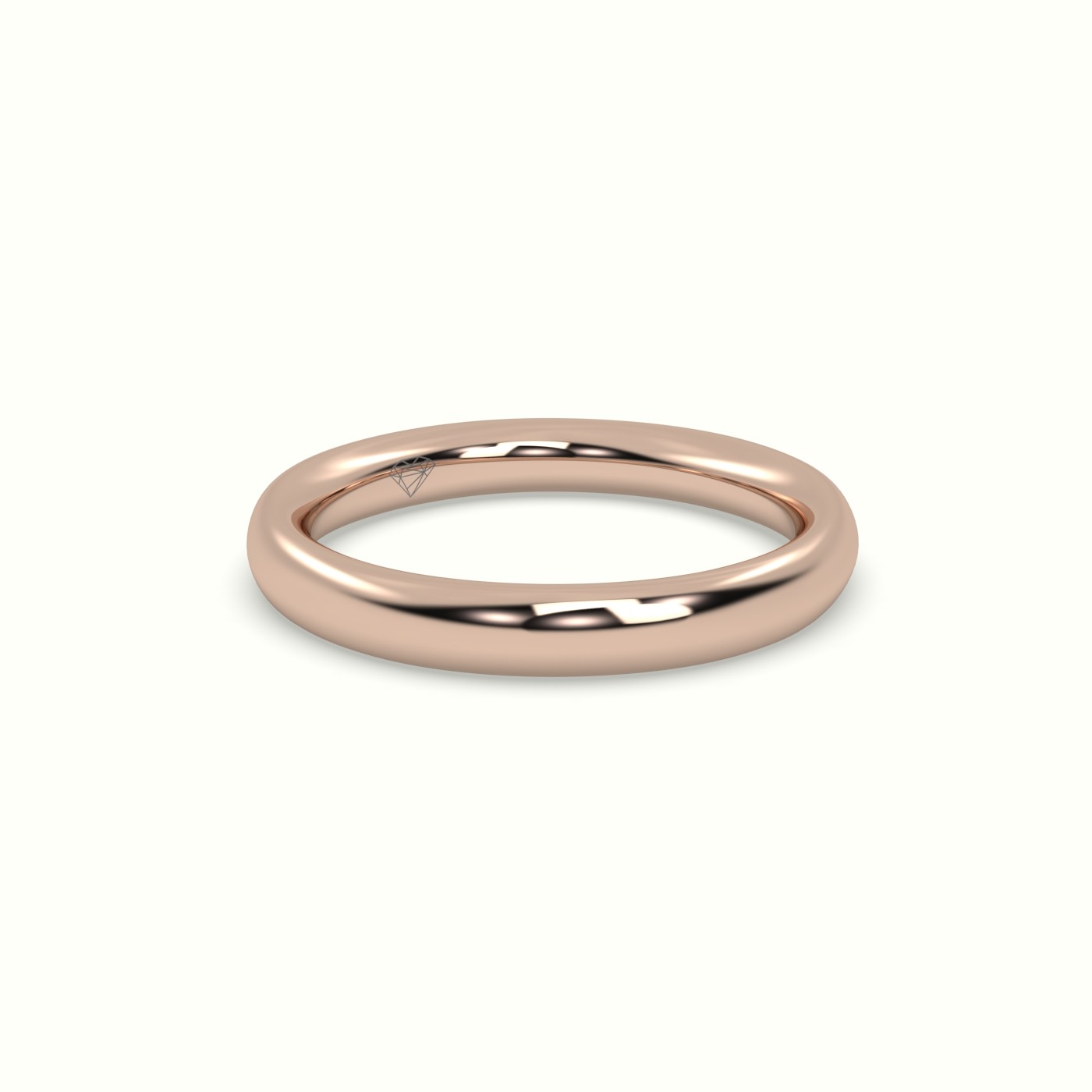 18k rose gold timeless thick court wedding band Photos & images