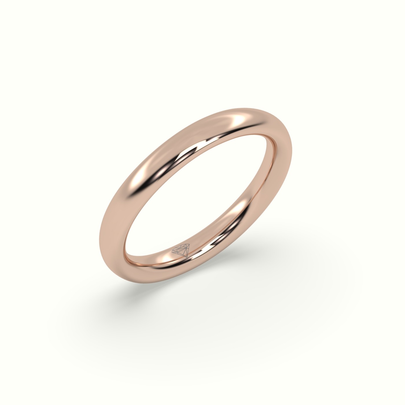 18k rose gold timeless thick court wedding band Photos & images