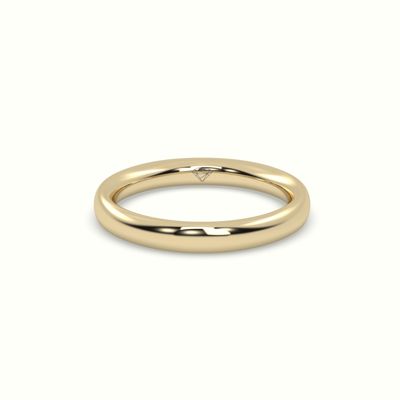 18k yellow gold timeless thick court wedding band