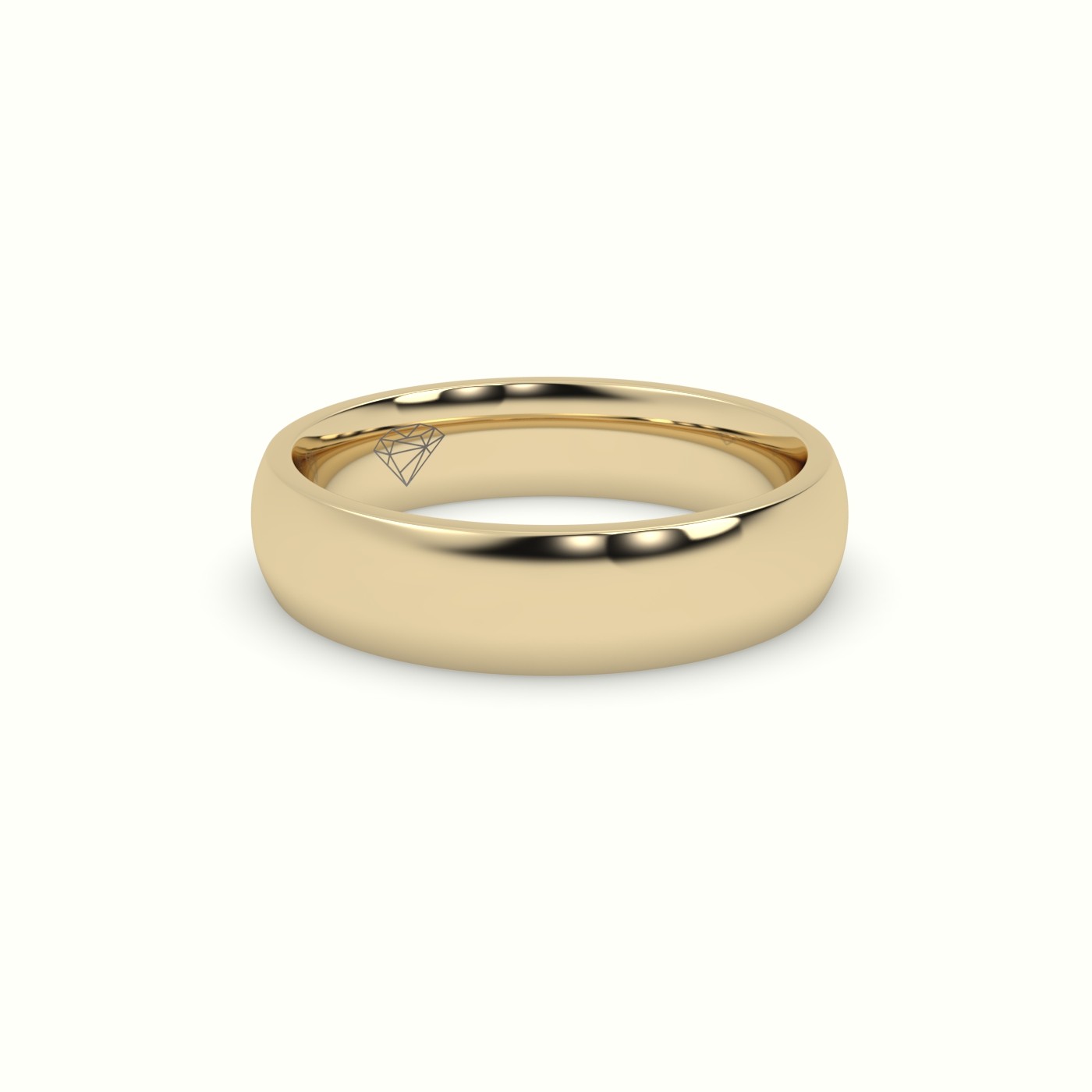 18k yellow gold traditional wedding band Photos & images