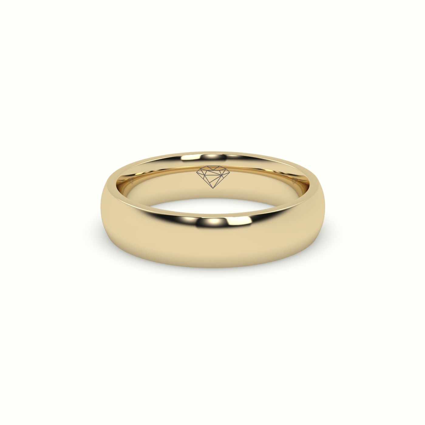 18k yellow gold traditional wedding band
