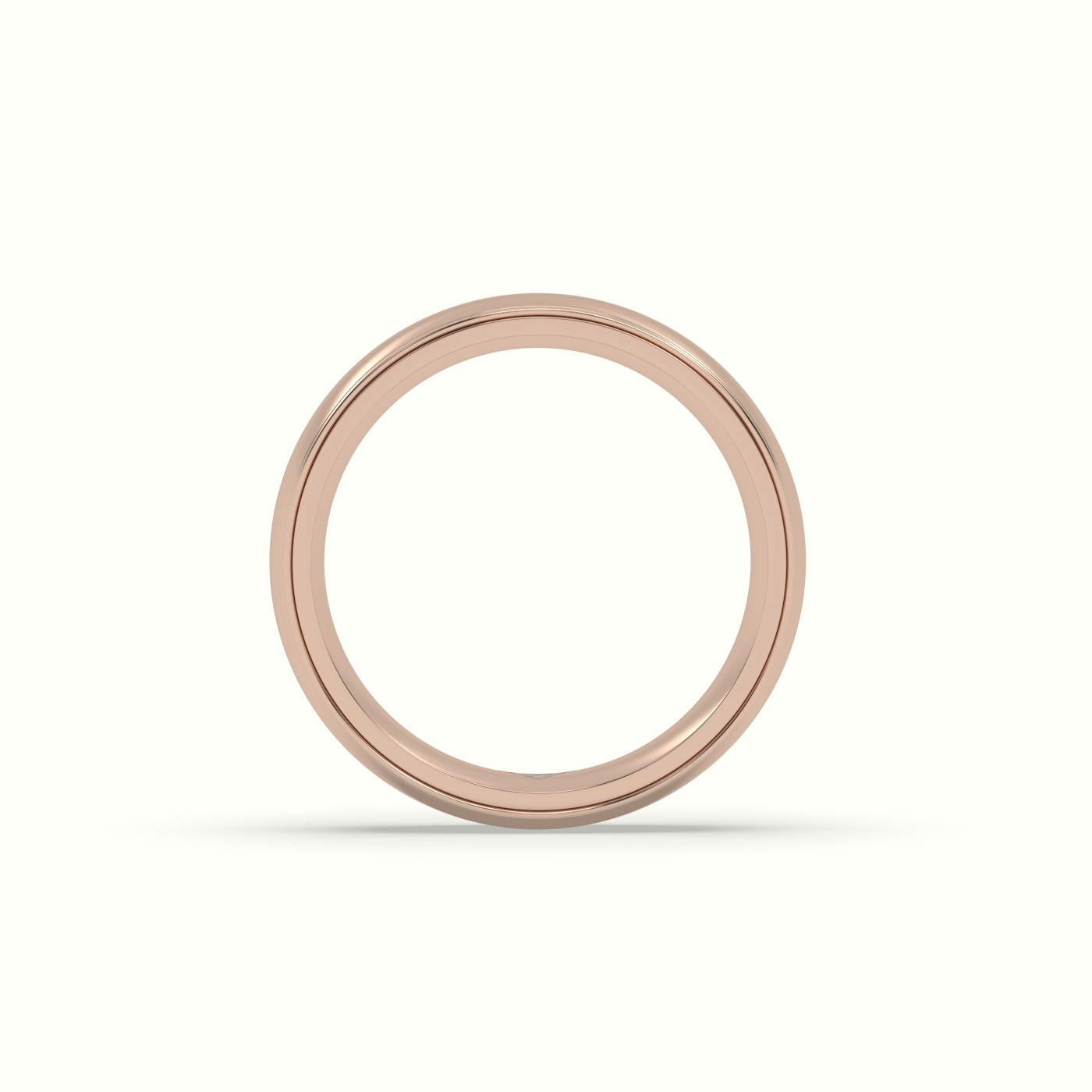 18k rose gold traditional comfort fit wedding band Photos & images