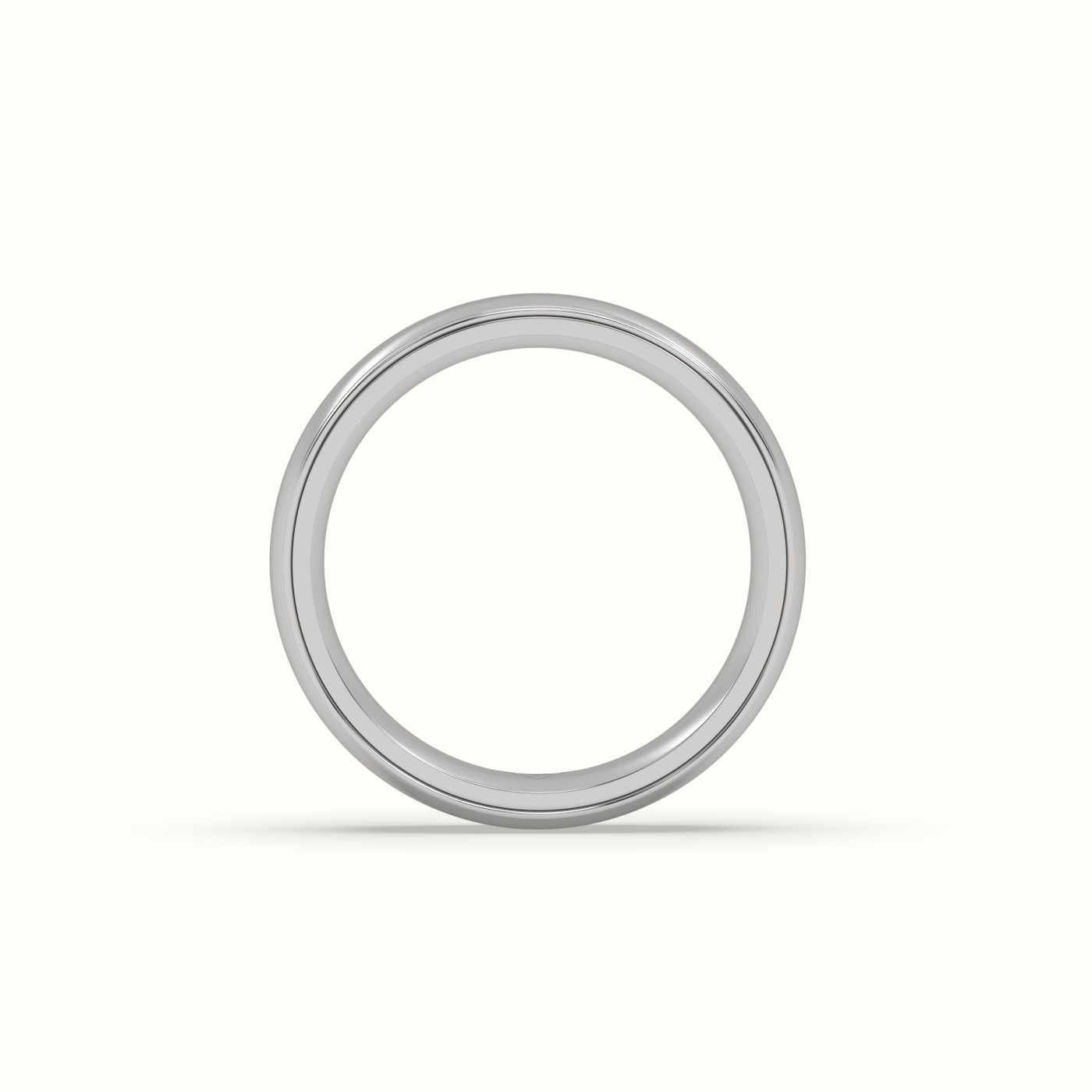 18k white gold traditional comfort fit wedding band Photos & images