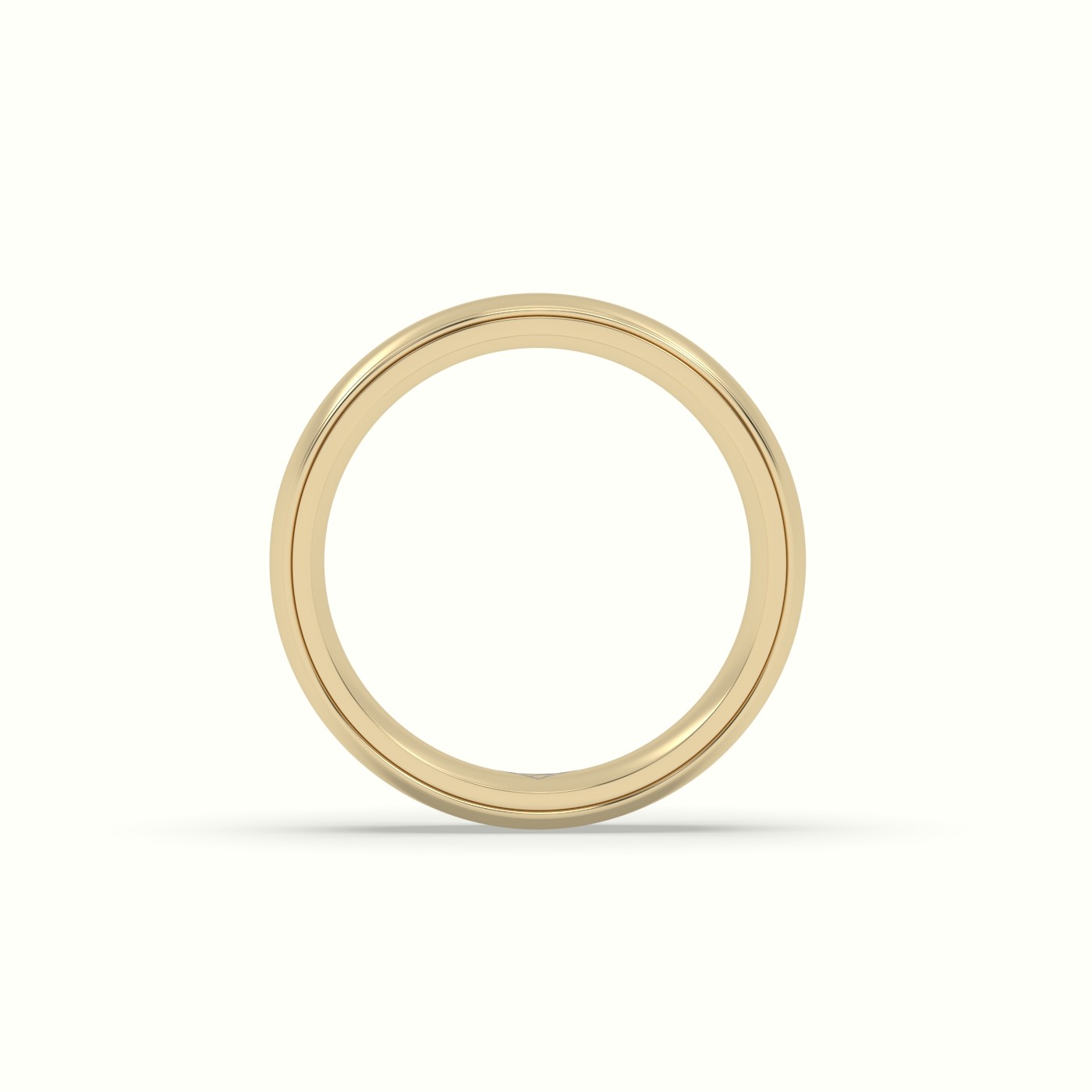 18k yellow gold traditional comfort fit wedding band Photos & images