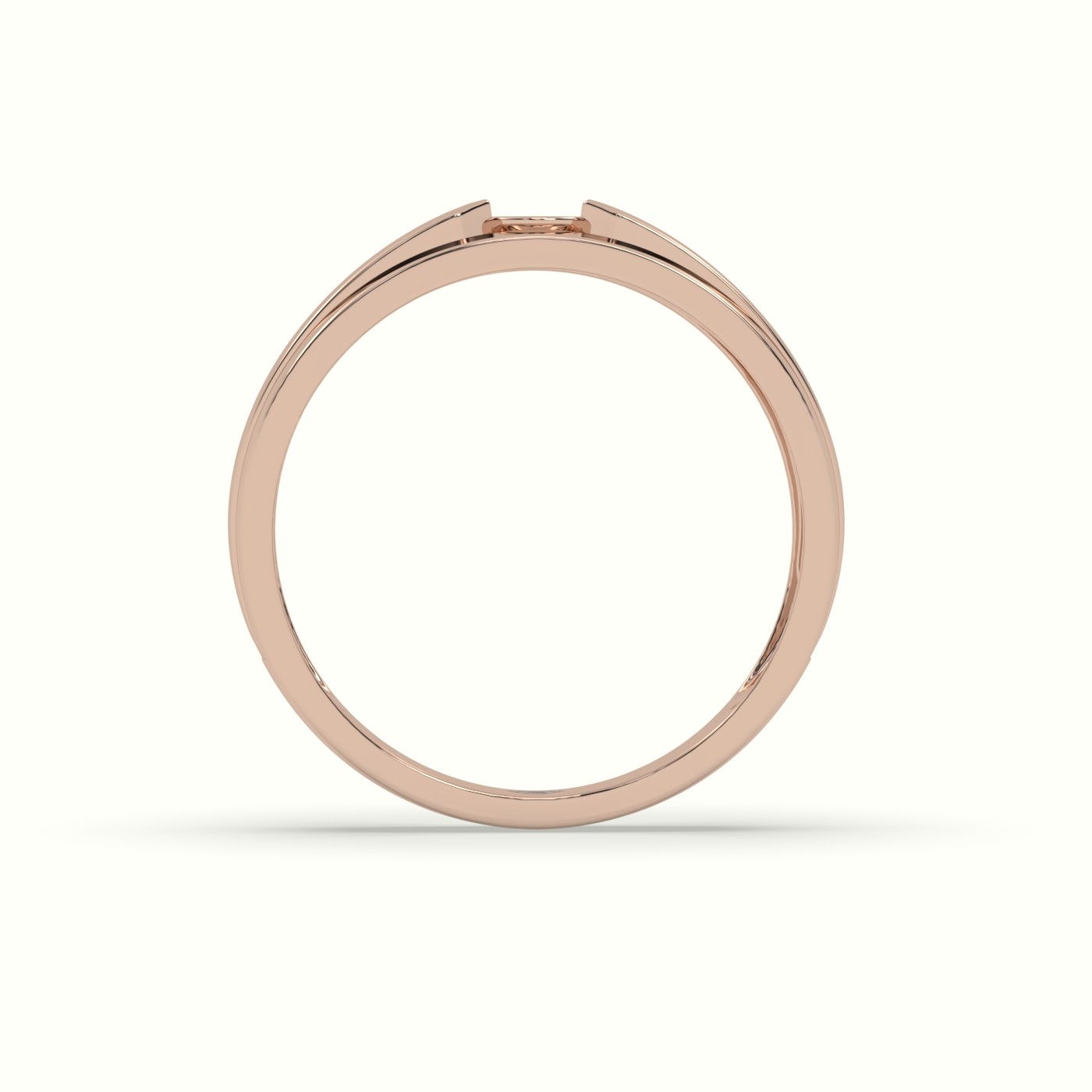 18k rose gold tension set diamond wedding band Photos & images