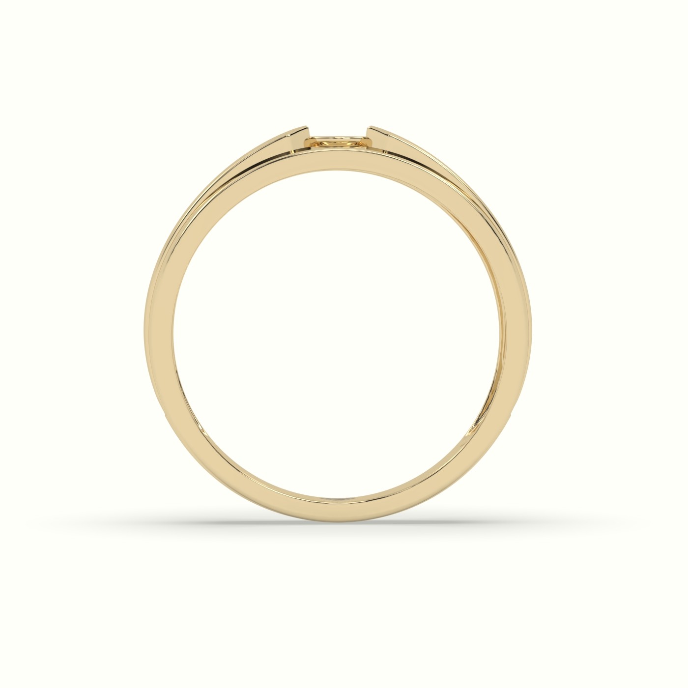 18k yellow gold tension set diamond wedding band Photos & images