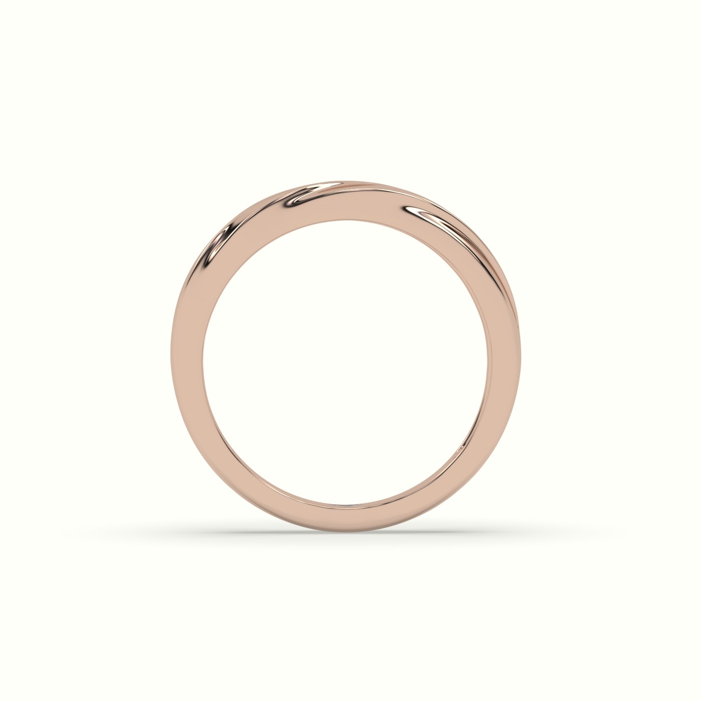 18k rose gold diamond designer channel set wedding band Photos & images