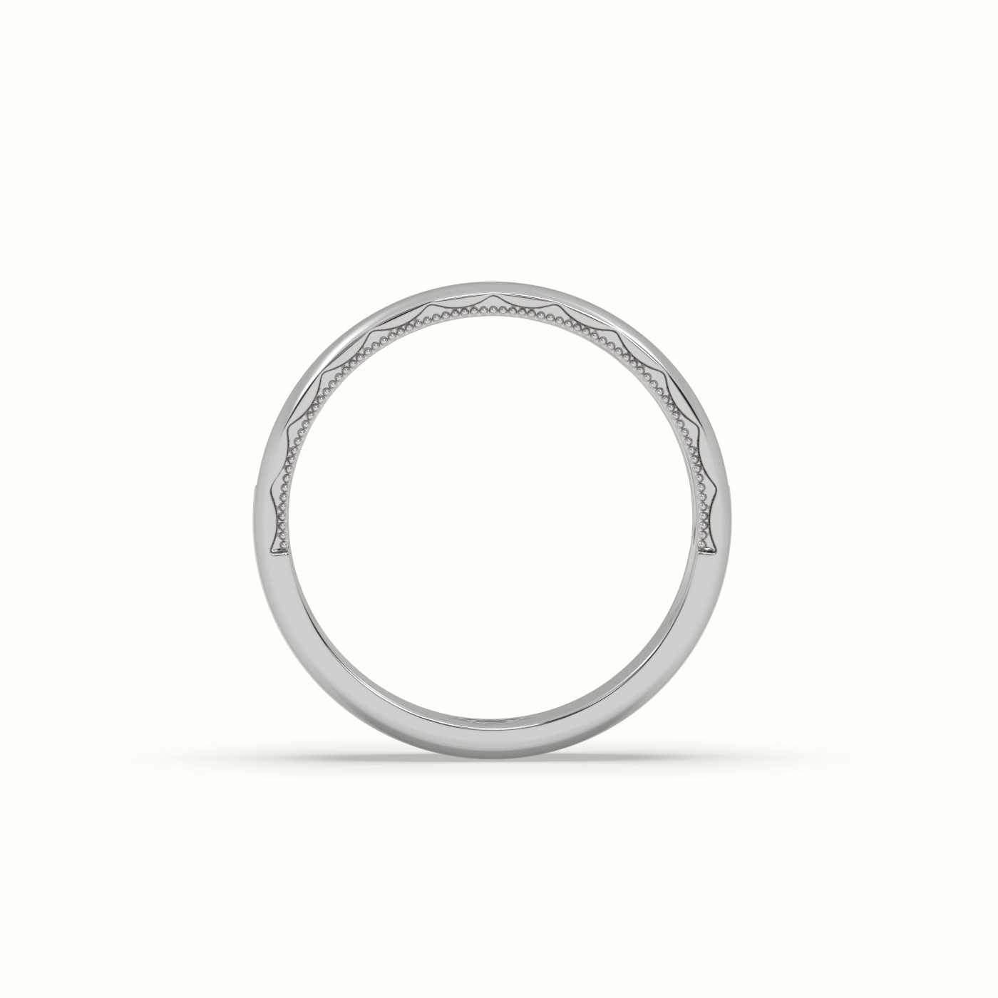 18k white gold classic channel set diamond wedding band Photos & images