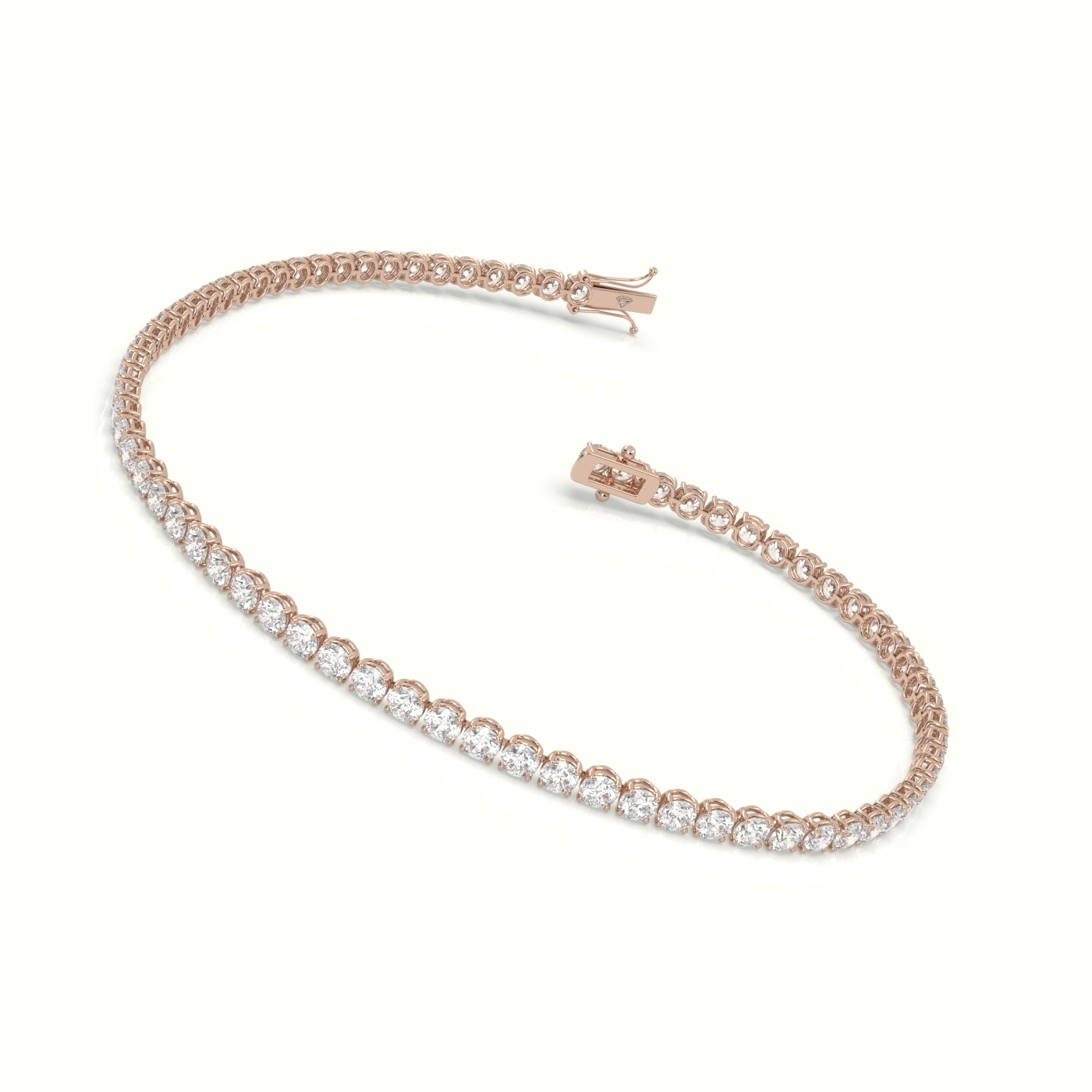 18k rose gold tennis bracelet 2.96 carat diamonds Photos & images