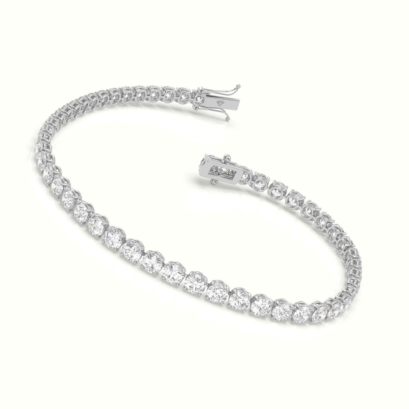 18k white gold  tennis bracelet 6.12 carat diamonds Photos & images