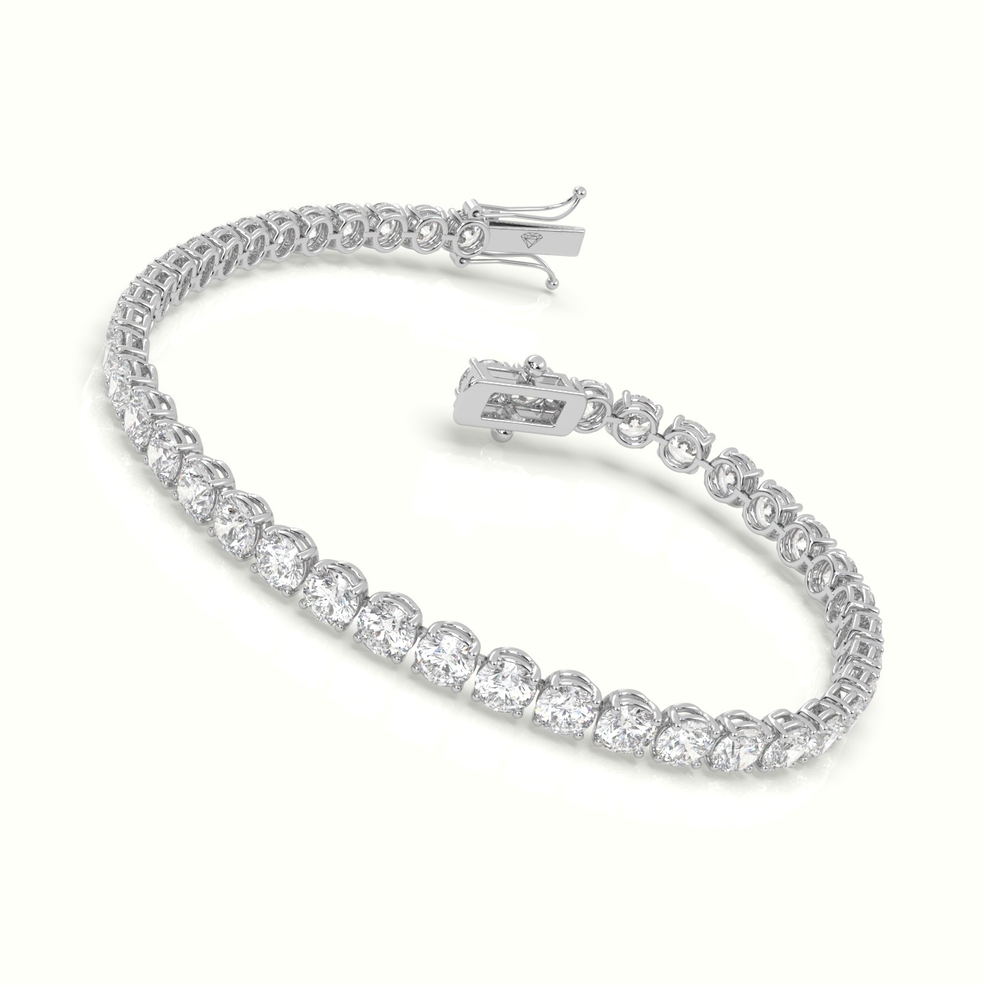 18k white gold  tennis bracelet 8.80 carat diamonds Photos & images
