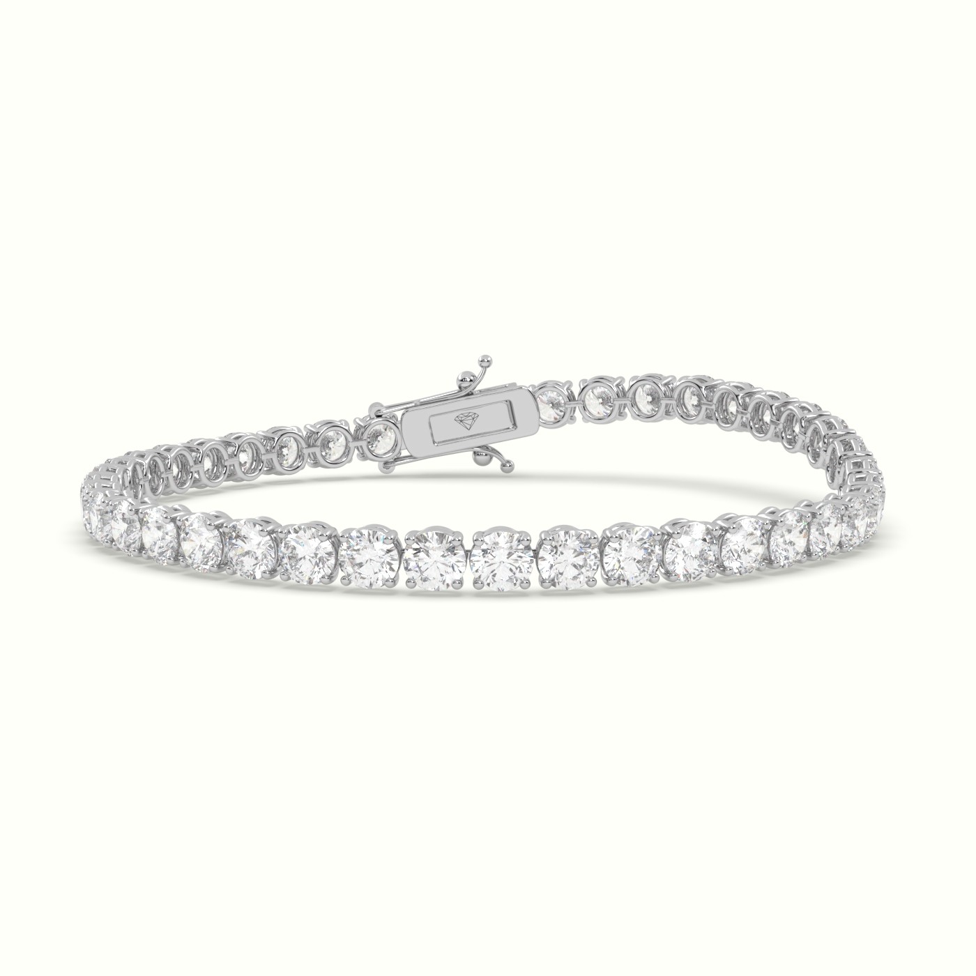 18k white gold  tennis bracelet 10.25 carat diamonds