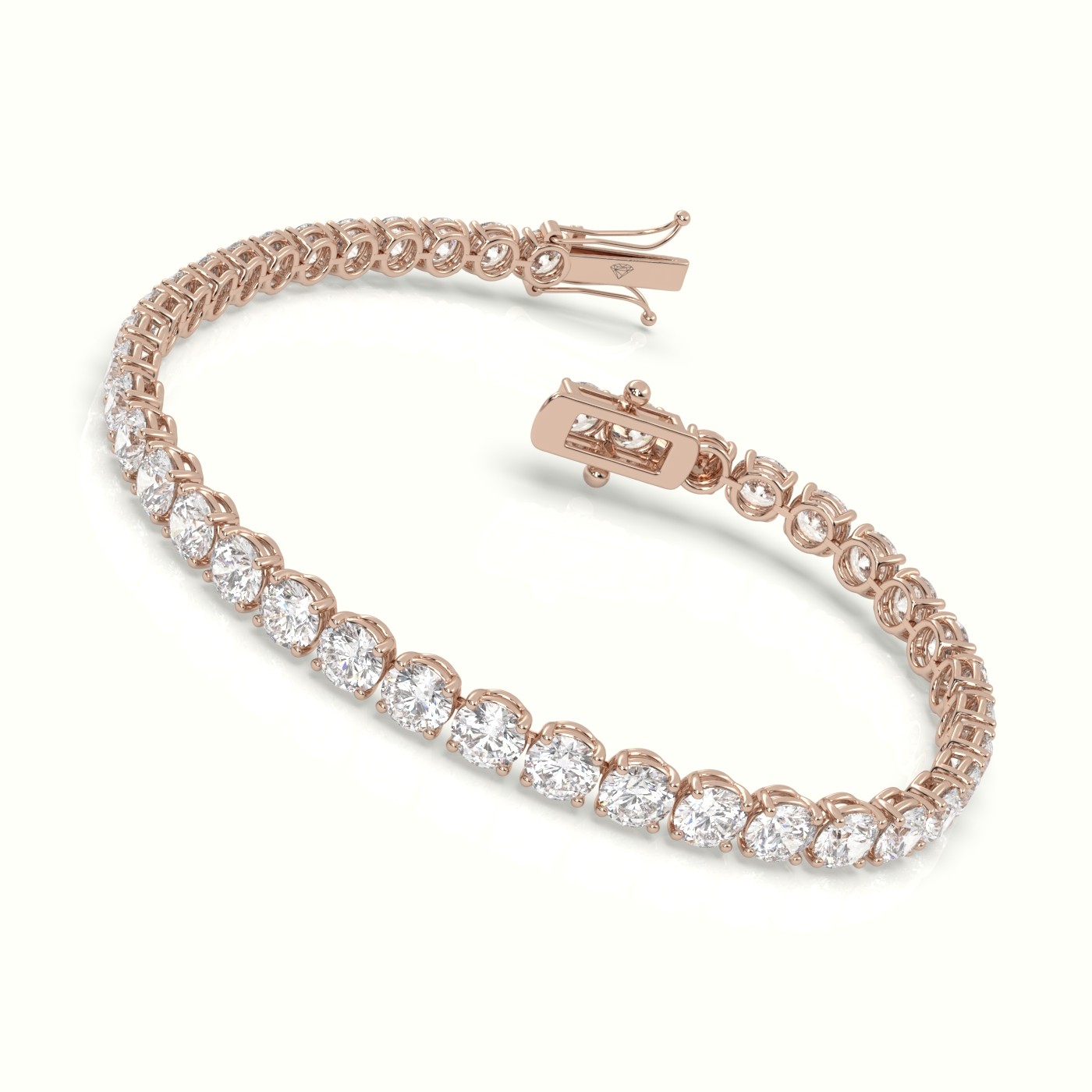 18k rose gold  tennis bracelet 10.25 carat diamonds Photos & images